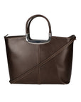 Francesca Borsa a mano da donna 100% pelle 9133-TMORO DARK BROWN Chiara Ferretti