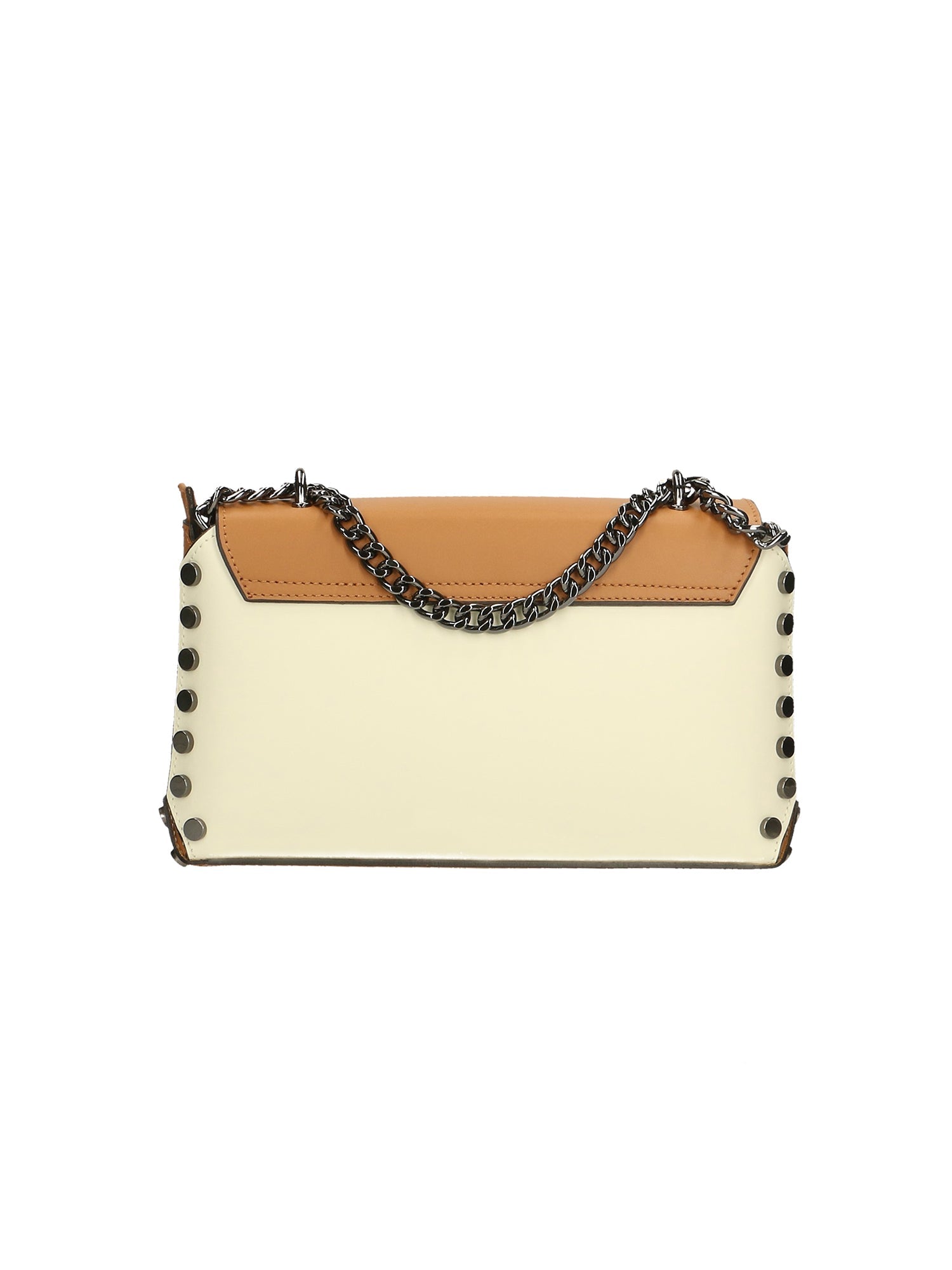 Vera pelle 8641-BEIGE+CUOIO Borsa a tracolla da donna Evanthe Pro Chiara Ferretti