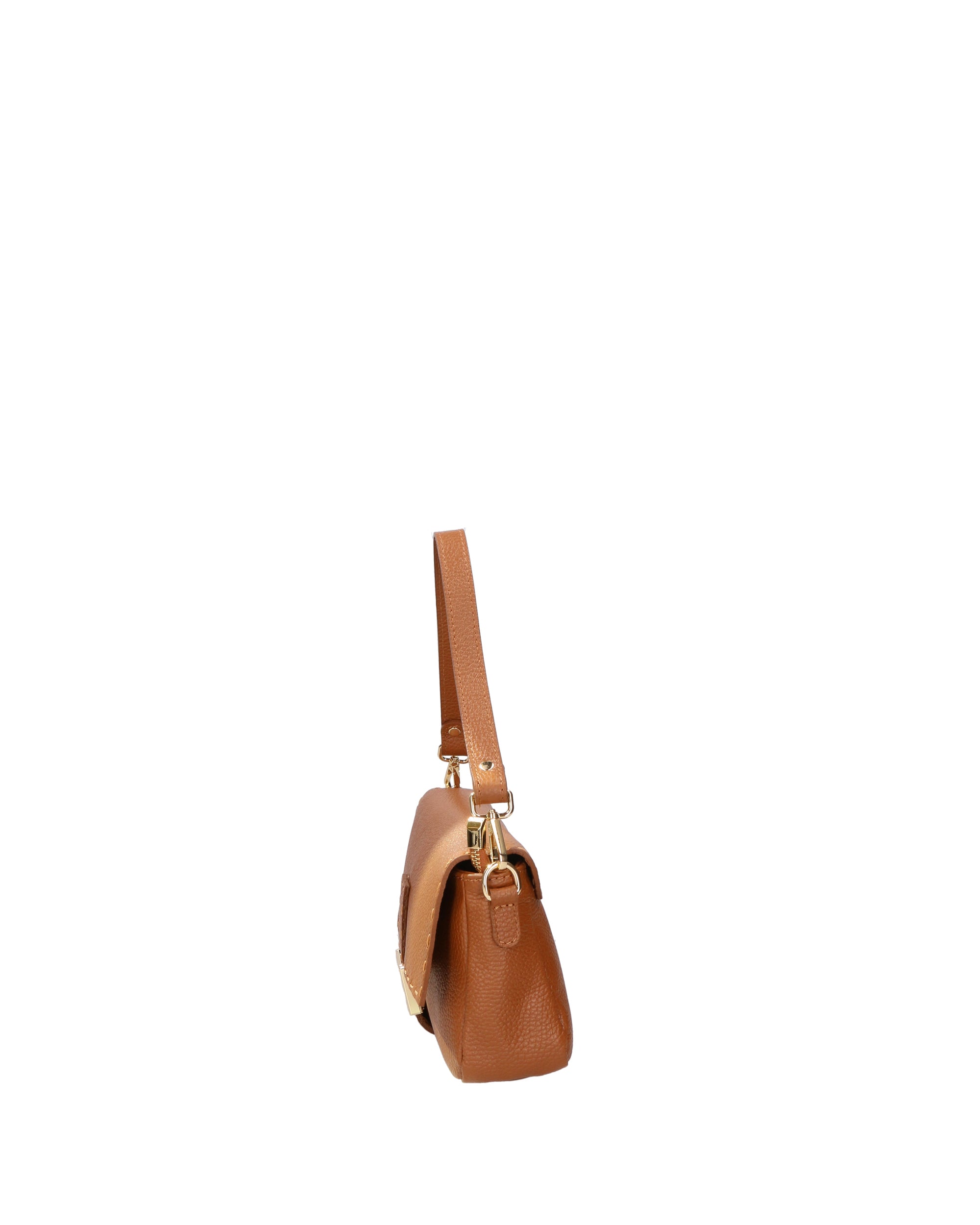 Wally Borsa a spalla da donna Vera pelle 06869-D17 CUOIO Chiara Ferretti