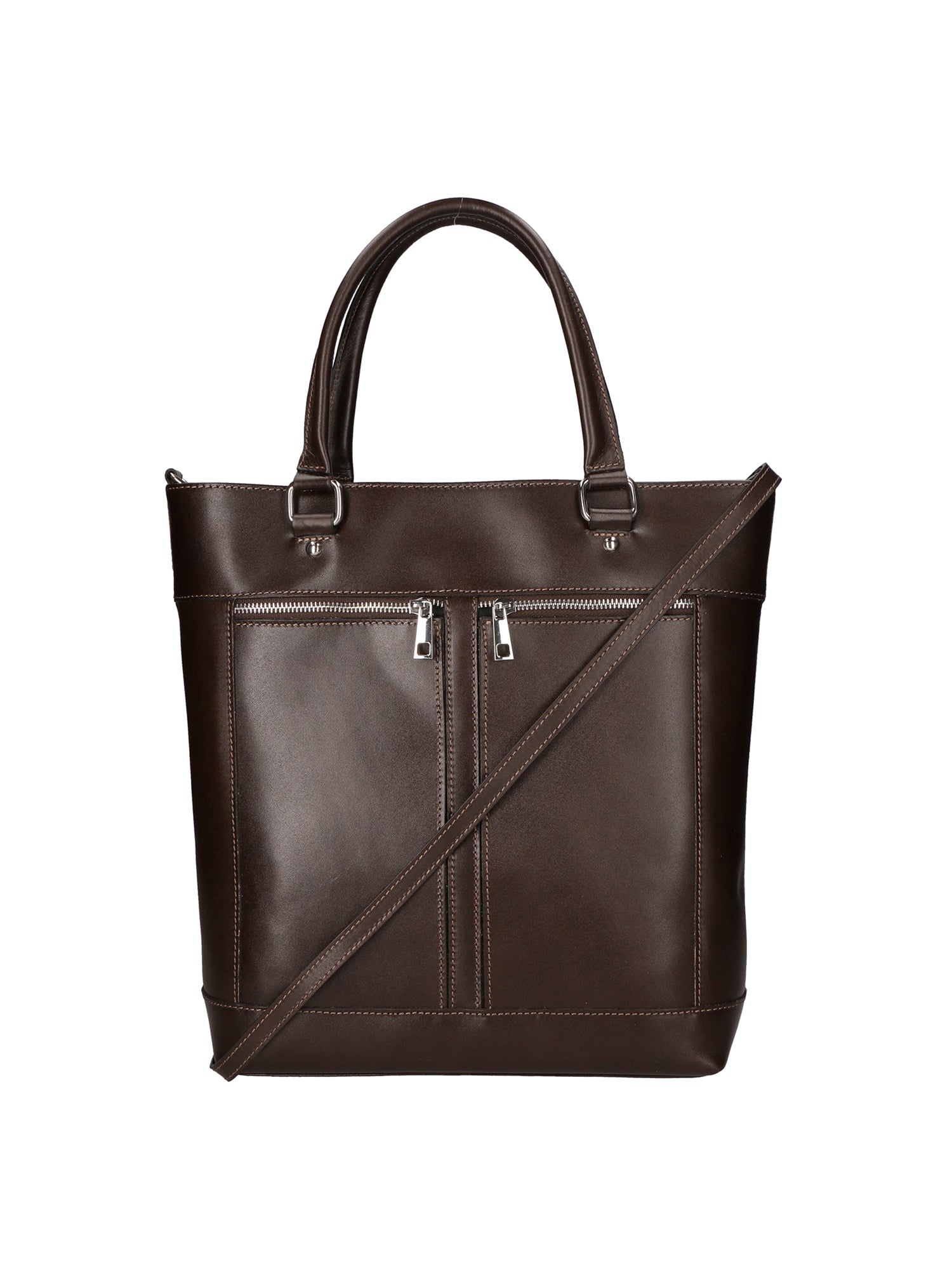 Flaminia Borsa a mano da donna Vera pelle 9115-TMORO DARK BROWN Chiara Ferretti