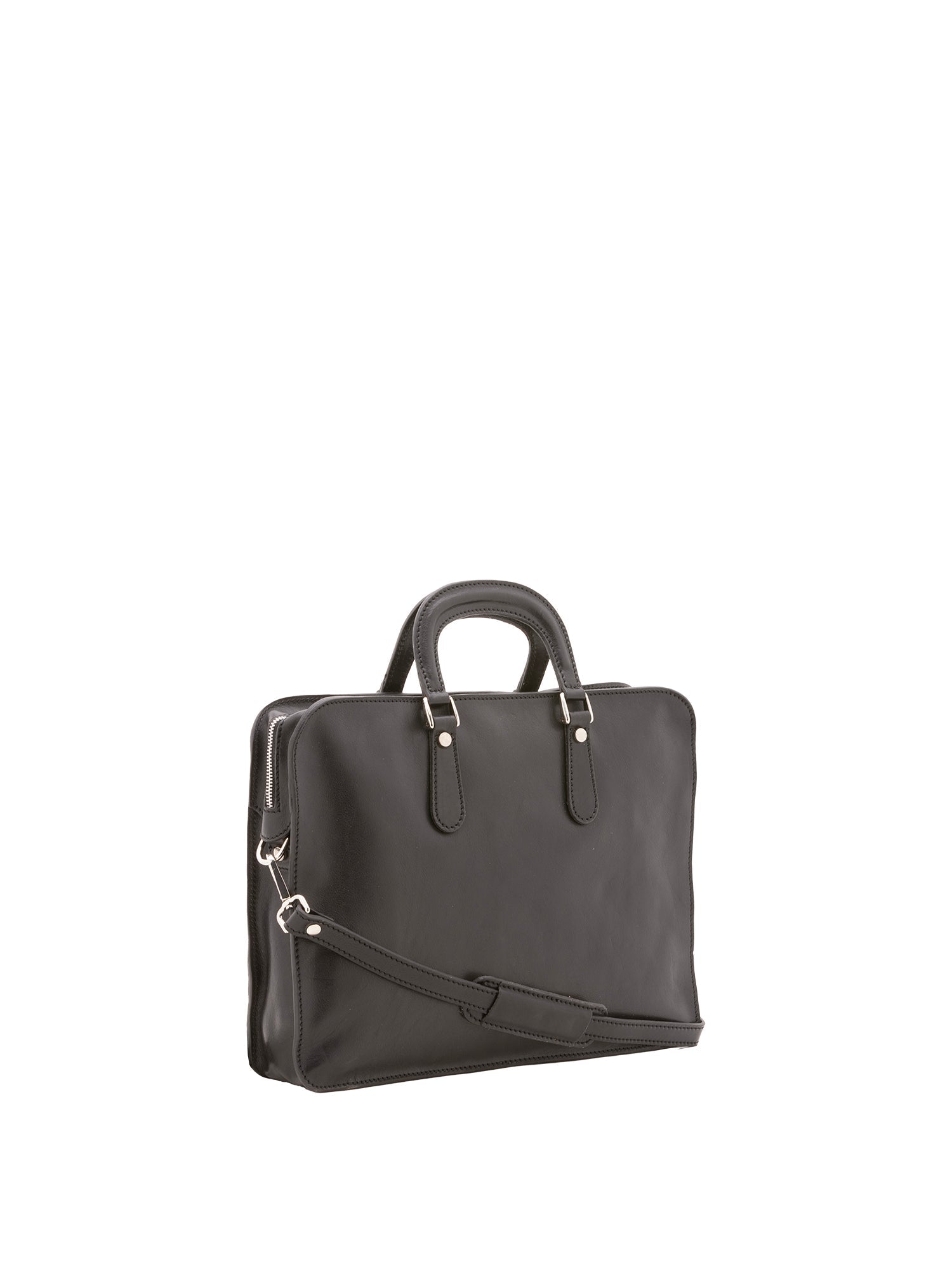 Borsa a mano unisex in vera pelle Made in Italy 4410-NERO Alessia Firenze