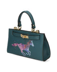 Noel Borsa a mano da donna Vera pelle 04265-D33 PETROLIO Chiara Ferretti