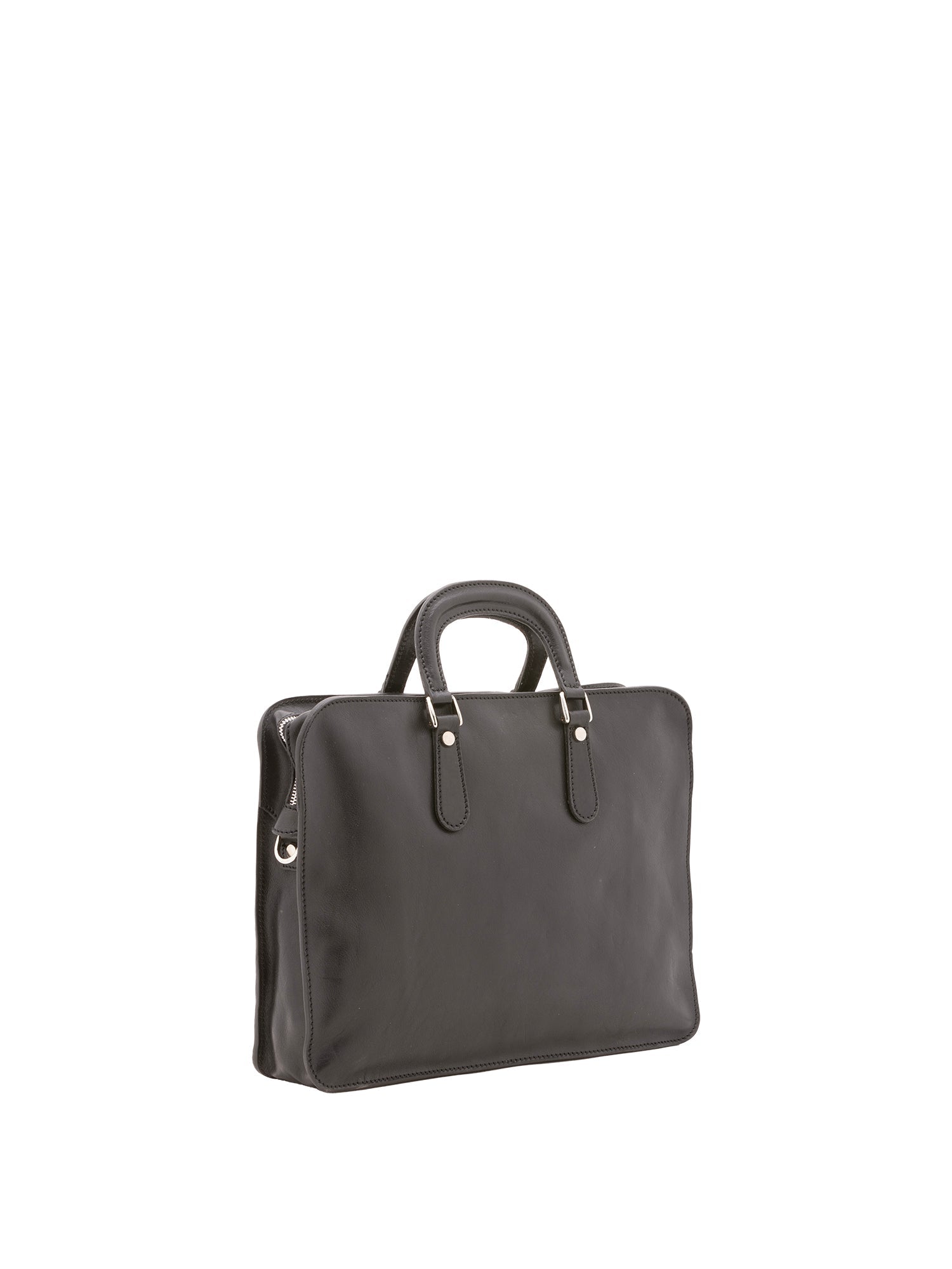 Borsa a mano unisex in vera pelle Made in Italy 4410-NERO Alessia Firenze