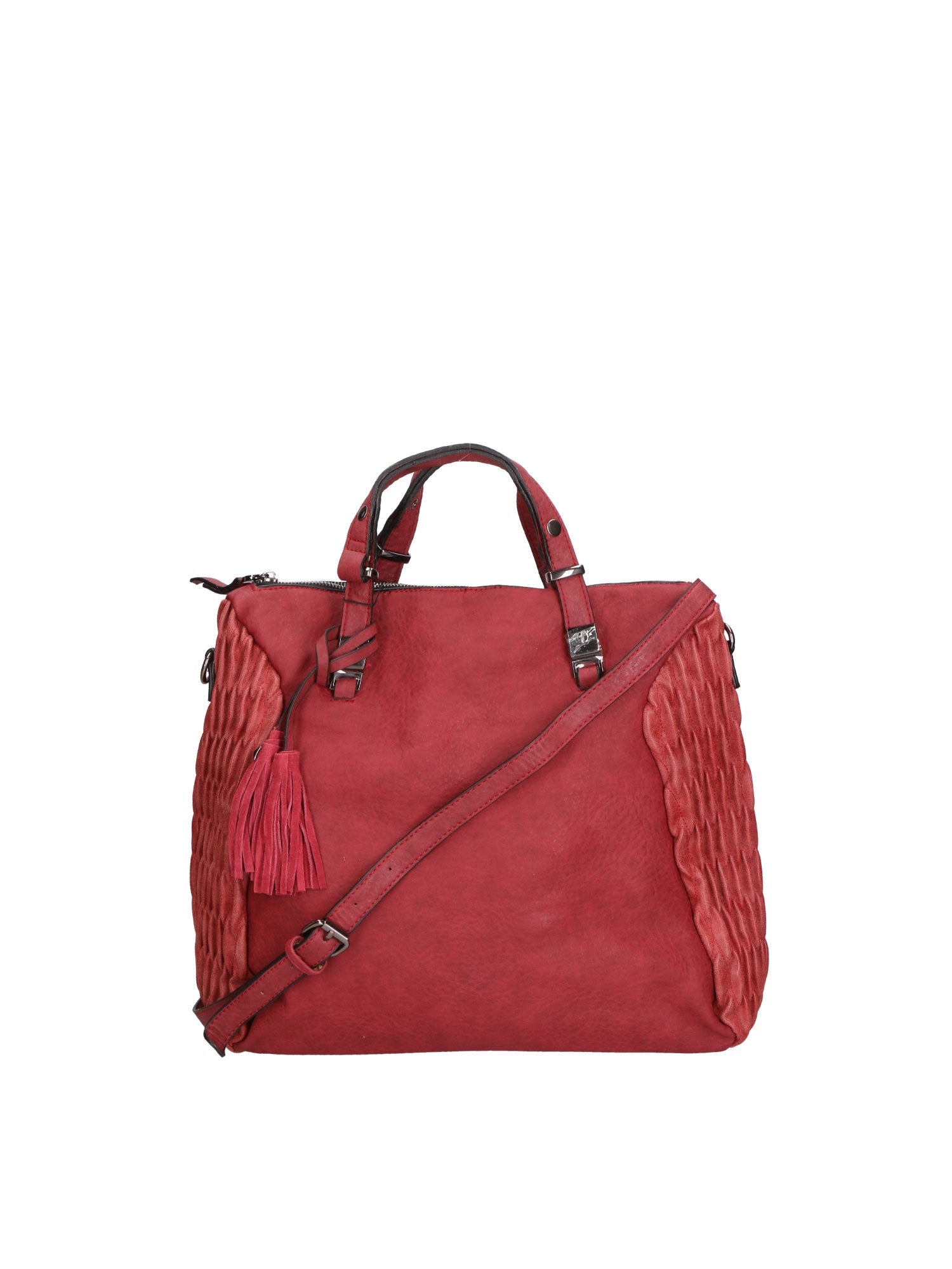 Zaffira Borsa a spalla da donna Misto nylon e pelle LK0264-BORDEAUX Chiara Ferretti