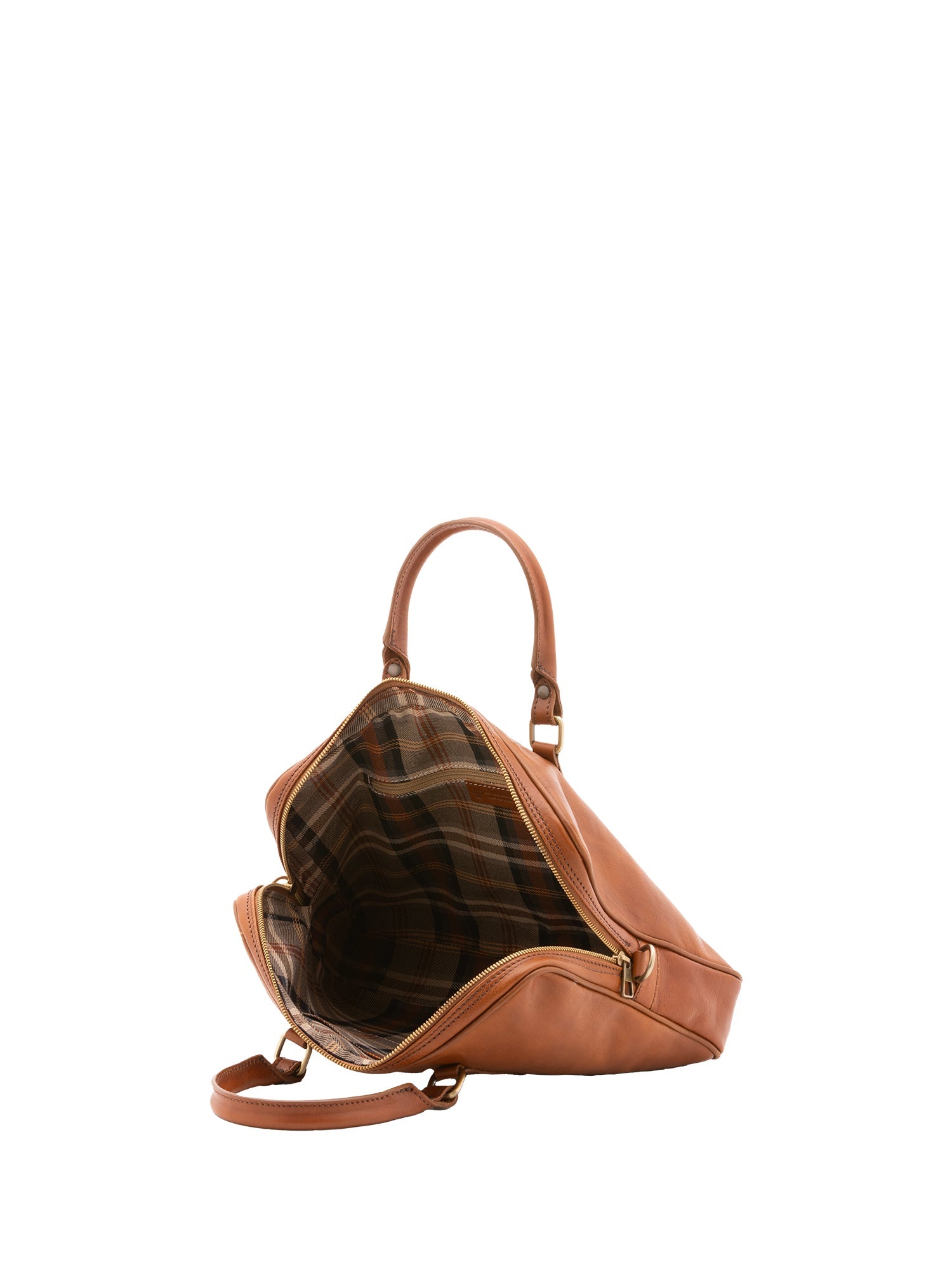 Borsa a mano unisex in vera pelle Made in Italy 4540-MIELE Alessia Firenze