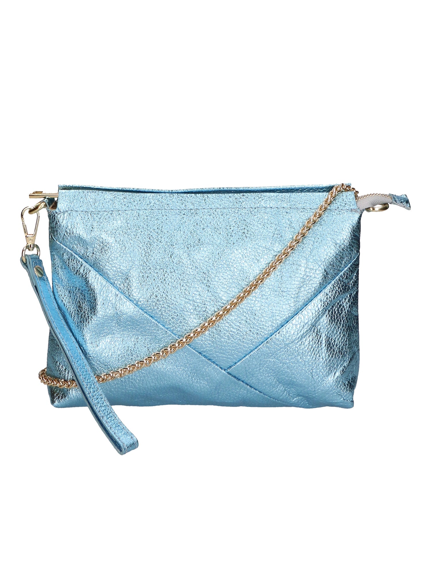 Giorgia Damen-Clutch aus echtem Leder, hergestellt in Italien, 19 x 27 x 2 cm