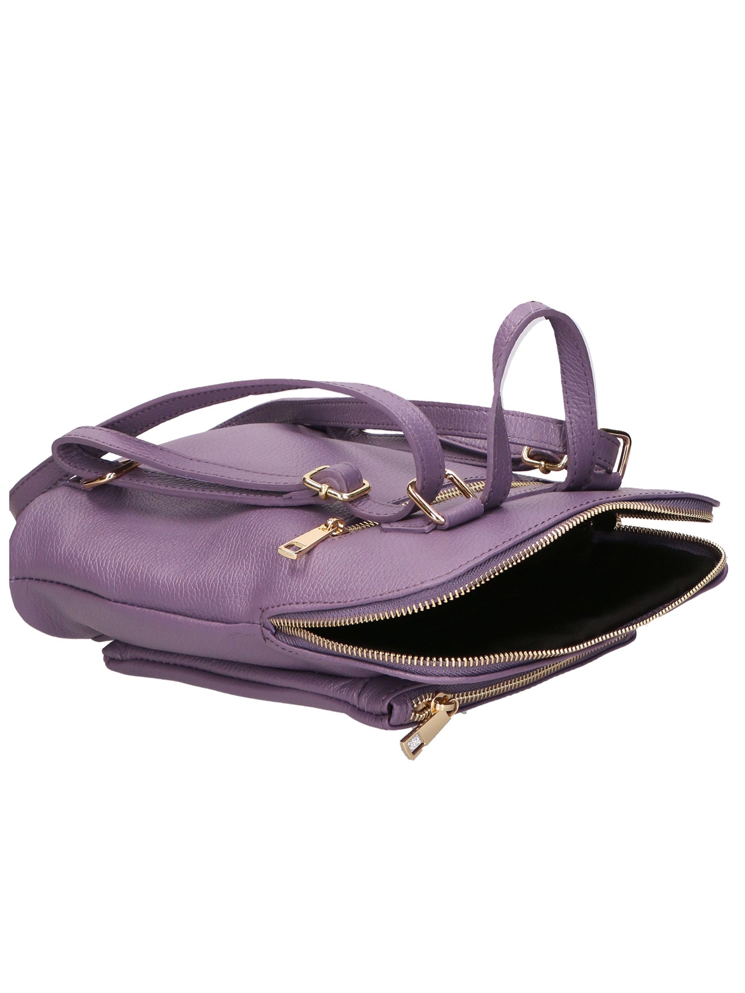 Vivenzia Damenrucksack aus echtem Leder, hergestellt in Italien, 23 x 29 x 6,5 cm