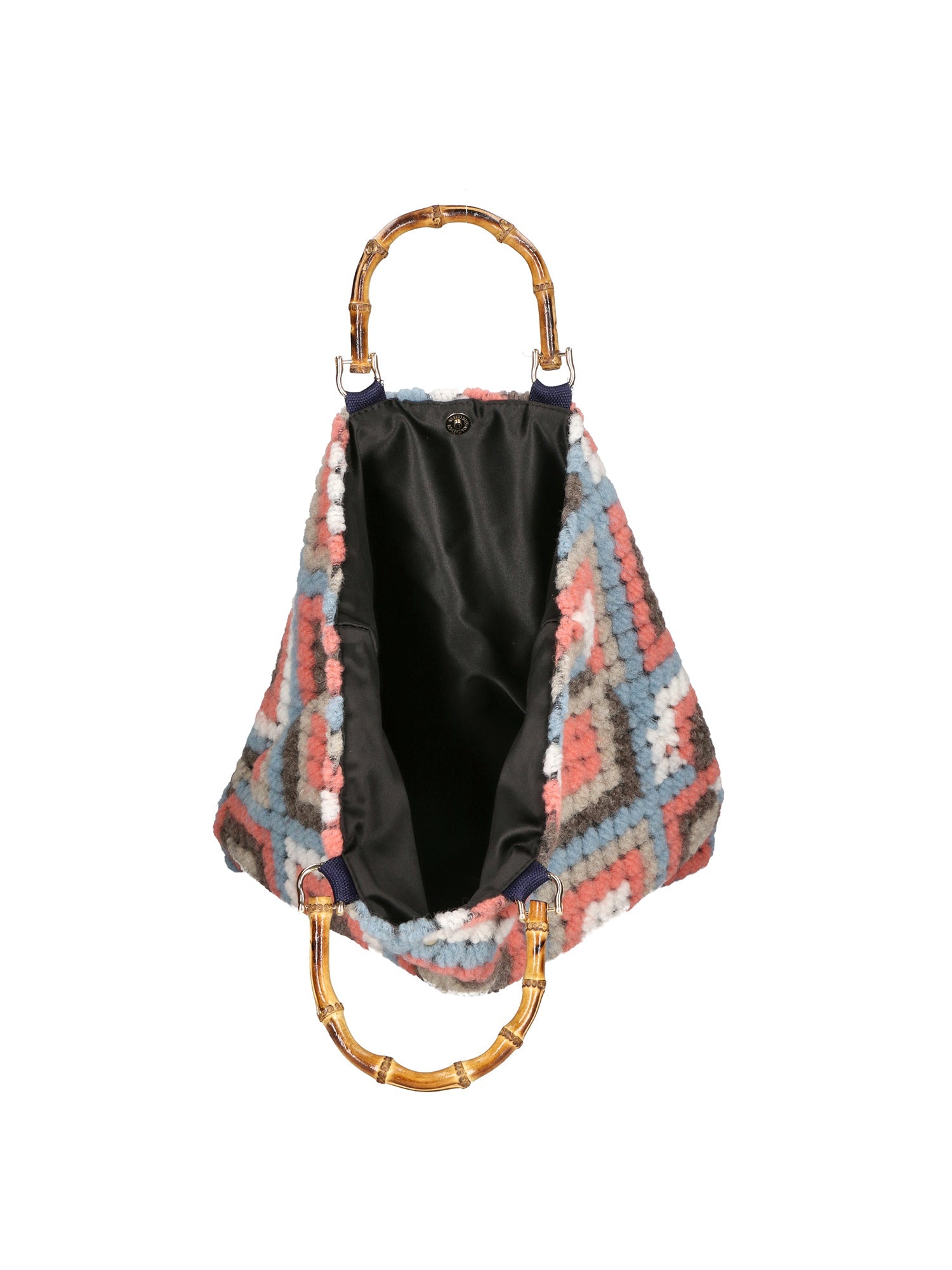 Luana Borsa a mano da donna Lana e vera pelle 04466-CIELO Chiara Ferretti