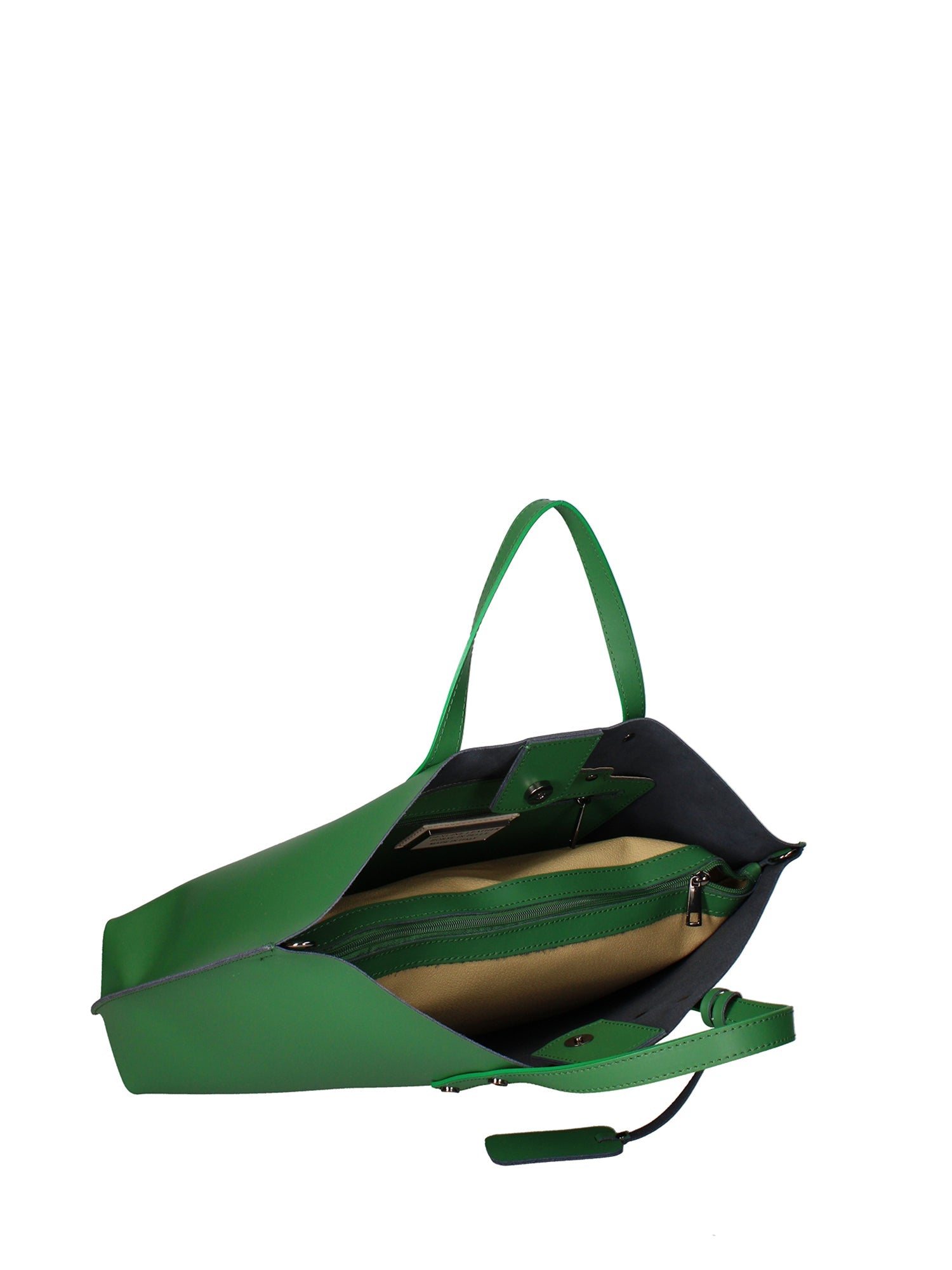 Borsa a spalla da donna In Vera pelle Made in Italy 48x31x11 cm