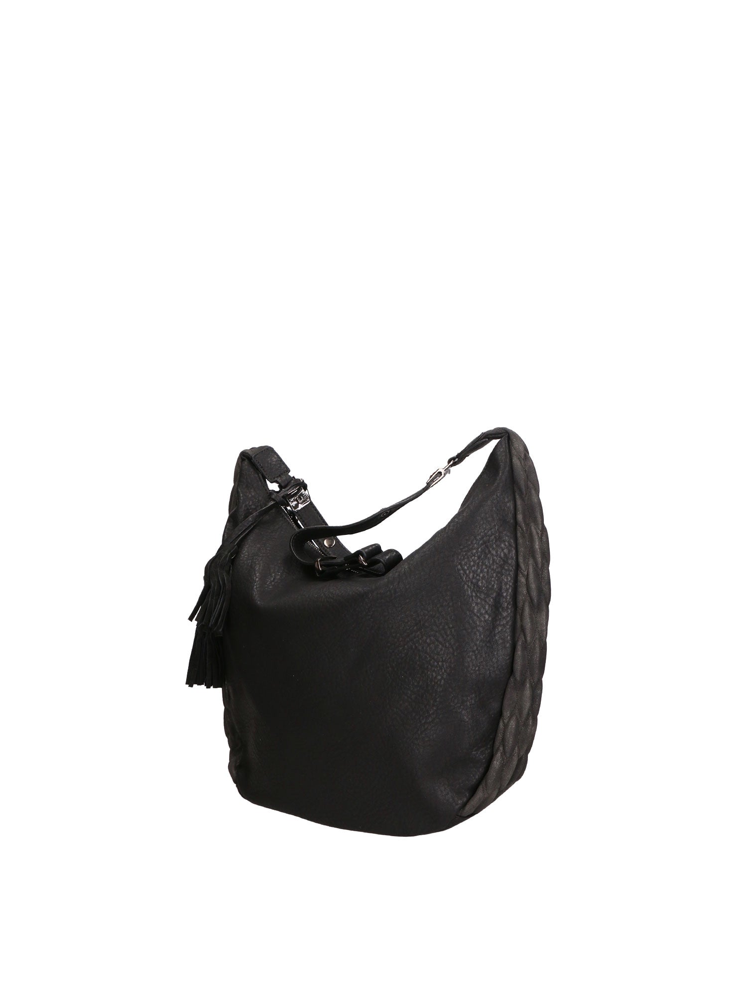 Silvana Elite Borsa a spalla donna Misto nylon e pelle LK0265-NERO Chiara Ferretti