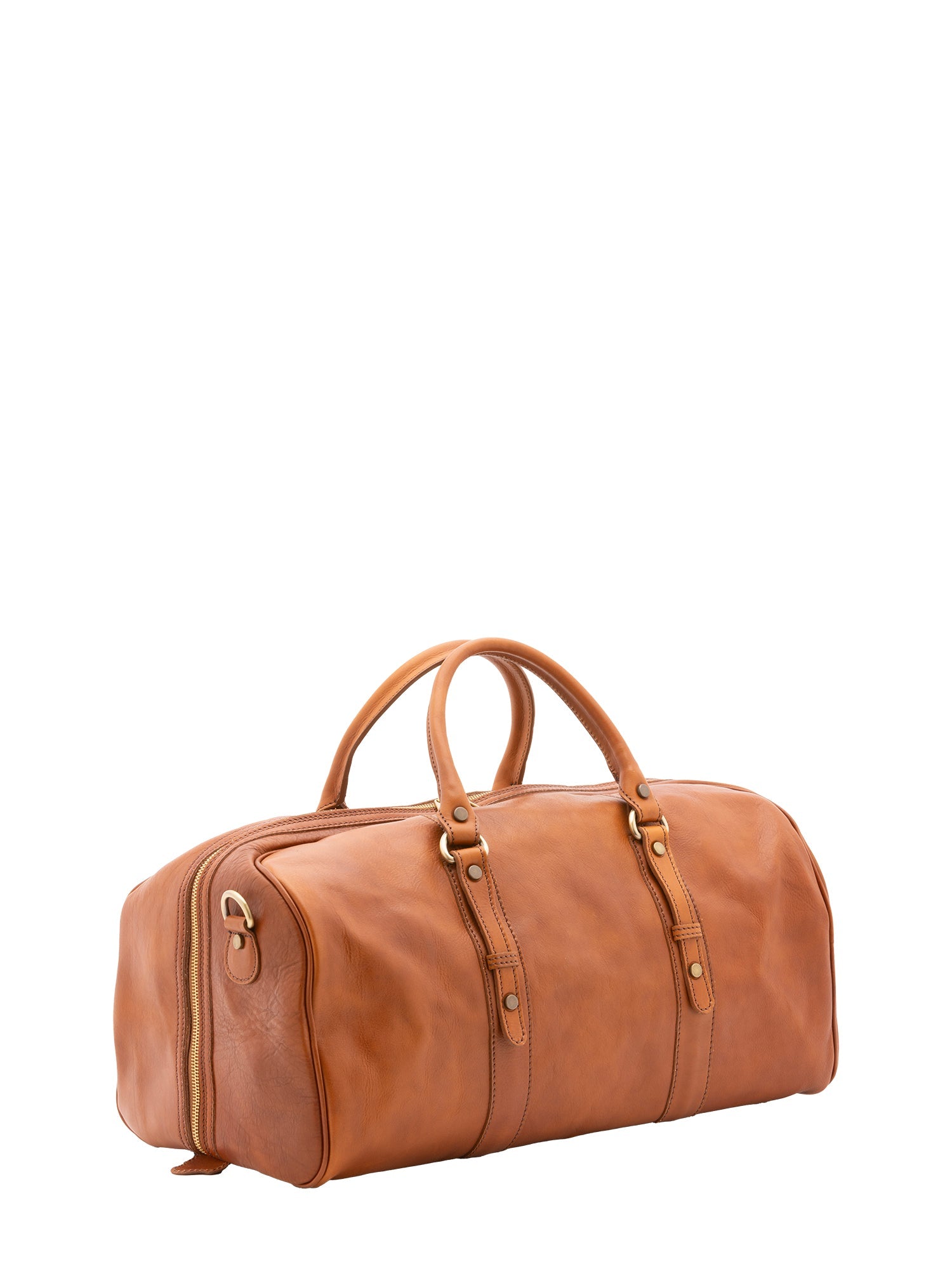 Borsa da viaggio unisex in vera pelle 100% cotone 4514-MIELE Alessia Firenze