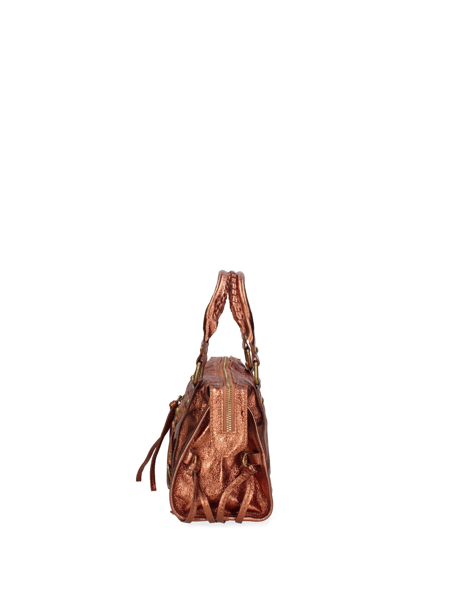 Damen-Schultertasche aus echtem Leder, hergestellt in Italien, 25 x 15 x 10 cm