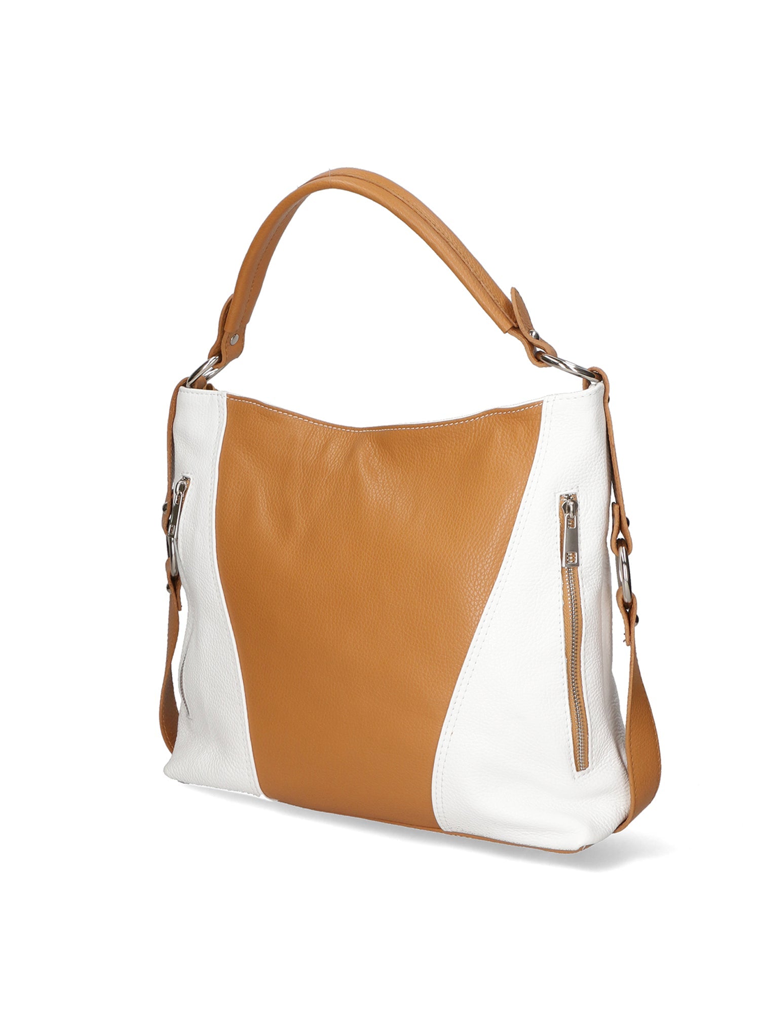 Emily Borsa a spalla da donna Vera pelle 80064-D17 CUOIO D01 BIANCO Chiara Ferretti