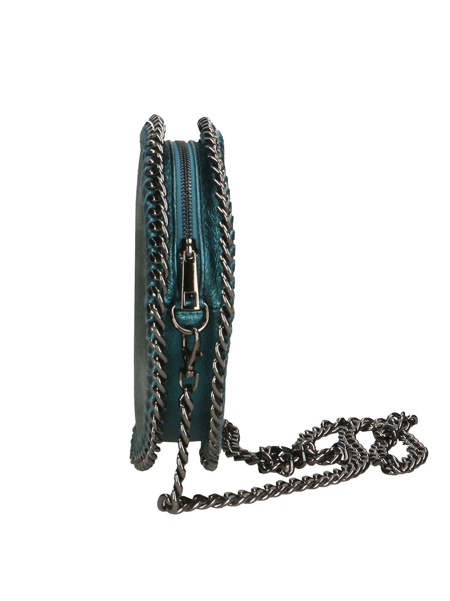 Nora Damen-Schultertasche aus echtem Leder, hergestellt in Italien, 22 x 22 x 5 cm