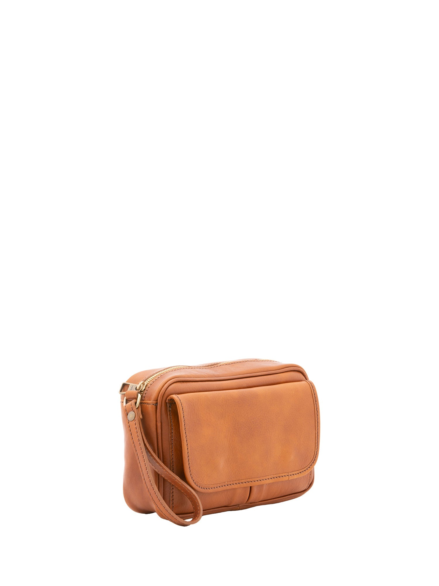 Pochette da donna in vera pelle Made in Italy 4414-MIELE Alessia Firenze