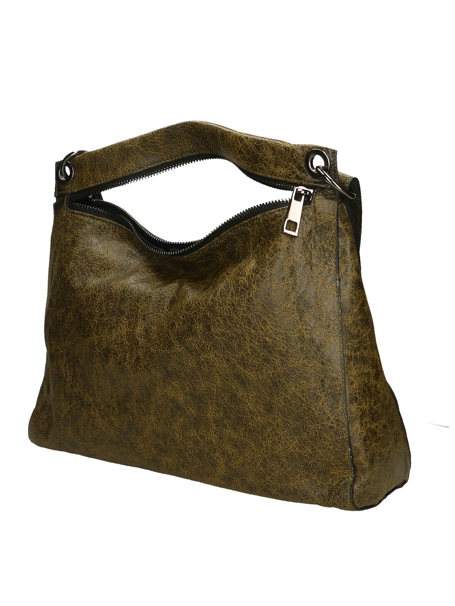 Ondina Borsa a spalla da donna Vera pelle 6569-VERDE GREEN Chiara Ferretti