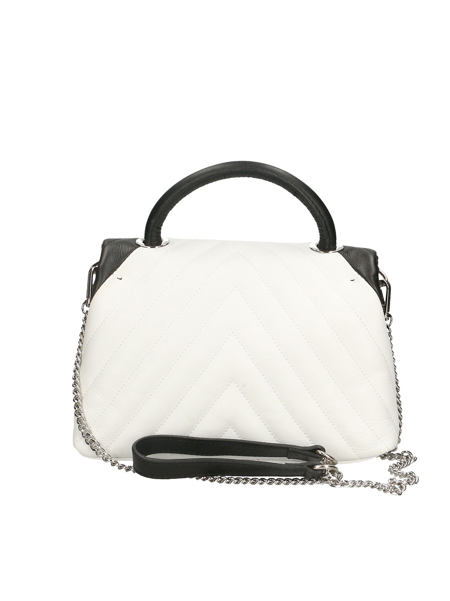 Ramona Borsa a mano da donna Vera pelle 192280-BIANCO+NERO Chiara Ferretti