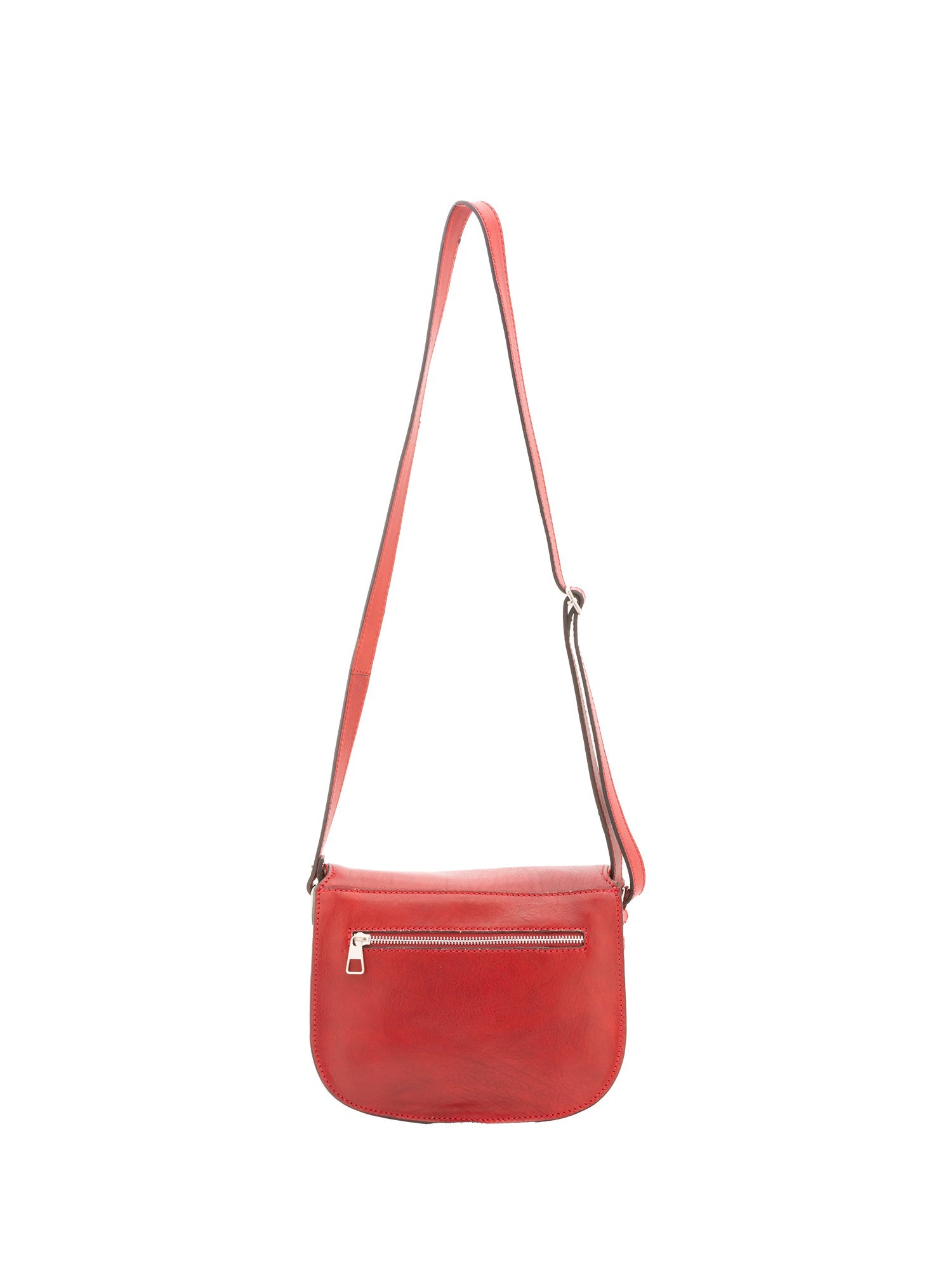 Borsa a tracolla da donna 100% vera pelle 4582-ROSSO Alessia Firenze