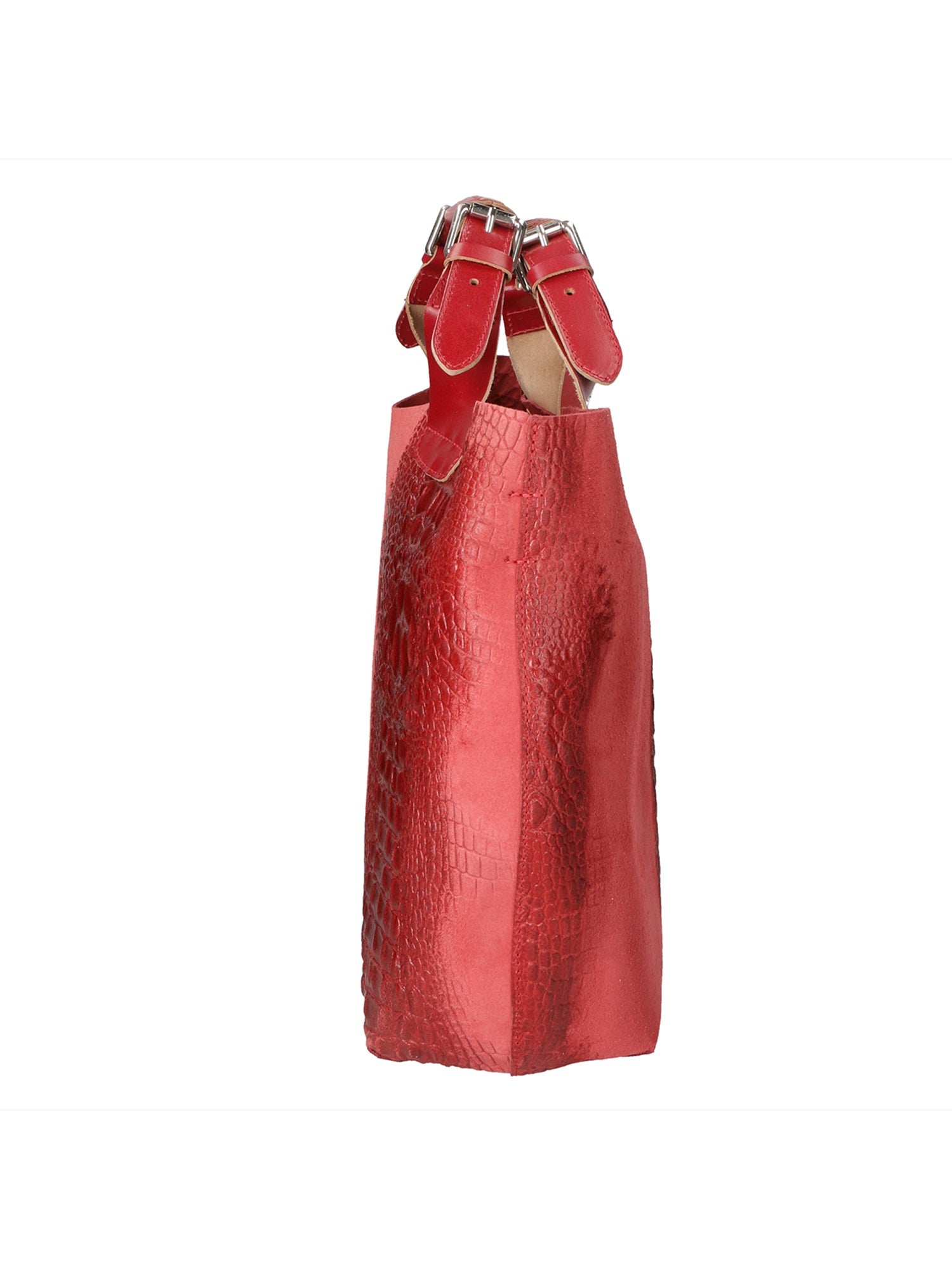 Eufemia Borsa a spalla da donna Pelle Croco Stampata 9007 1-ROSSO Chiara Ferretti