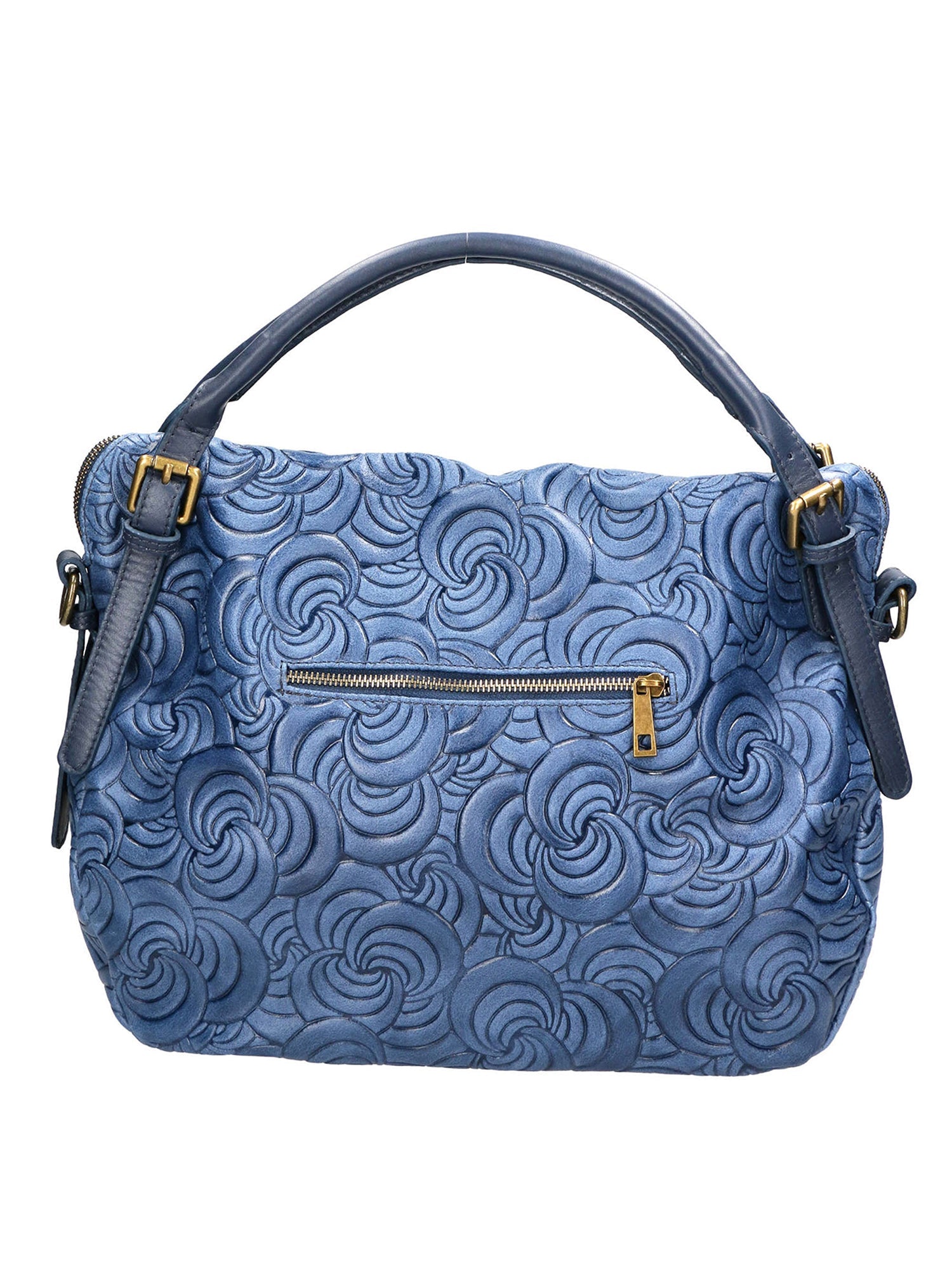 Devis Borsa a mano da donna Vera pelle 80014-012 BLU JEANS Chiara Ferretti