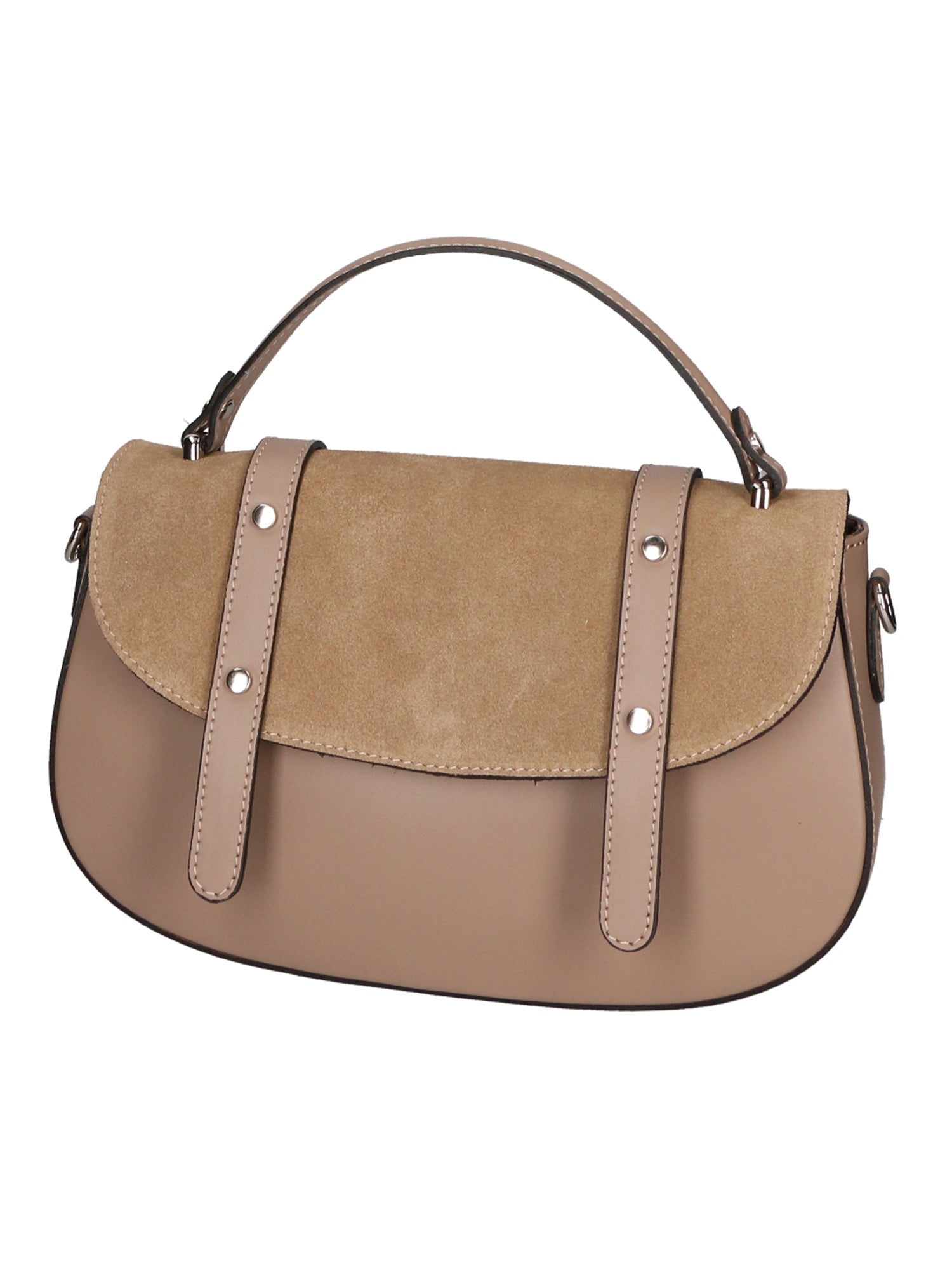 Genziana Borsa a mano da donna Vera pelle 05993-L113 TAUPE+TAUPE Chiara Ferretti