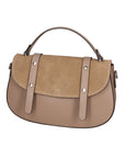 Genziana Borsa a mano da donna Vera pelle 05993-L113 TAUPE+TAUPE Chiara Ferretti