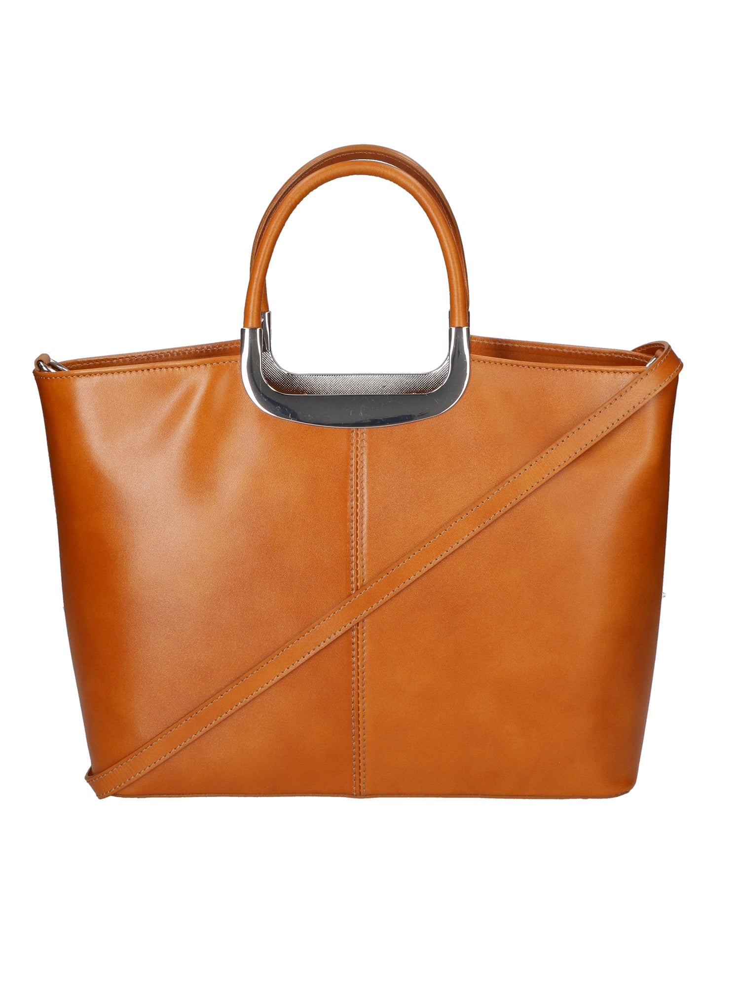 Francesca Borsa a mano da donna 100% pelle 9133-CUOIO COGNAC Chiara Ferretti