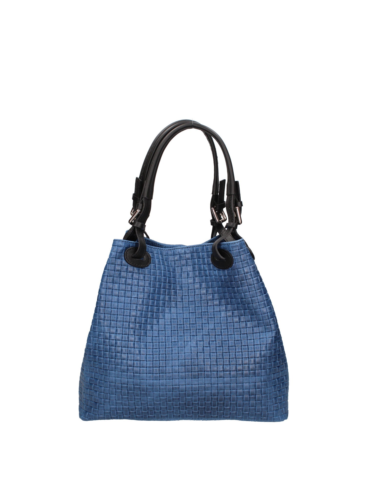 Araminta Borsa Shopper da donna Vera Pelle 80047-012 BLU JEANS Chiara Ferretti