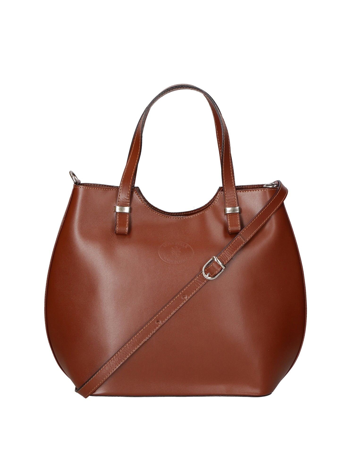 Egle Borsa a mano da donna Vera pelle 80046-MARRONE Chiara Ferretti