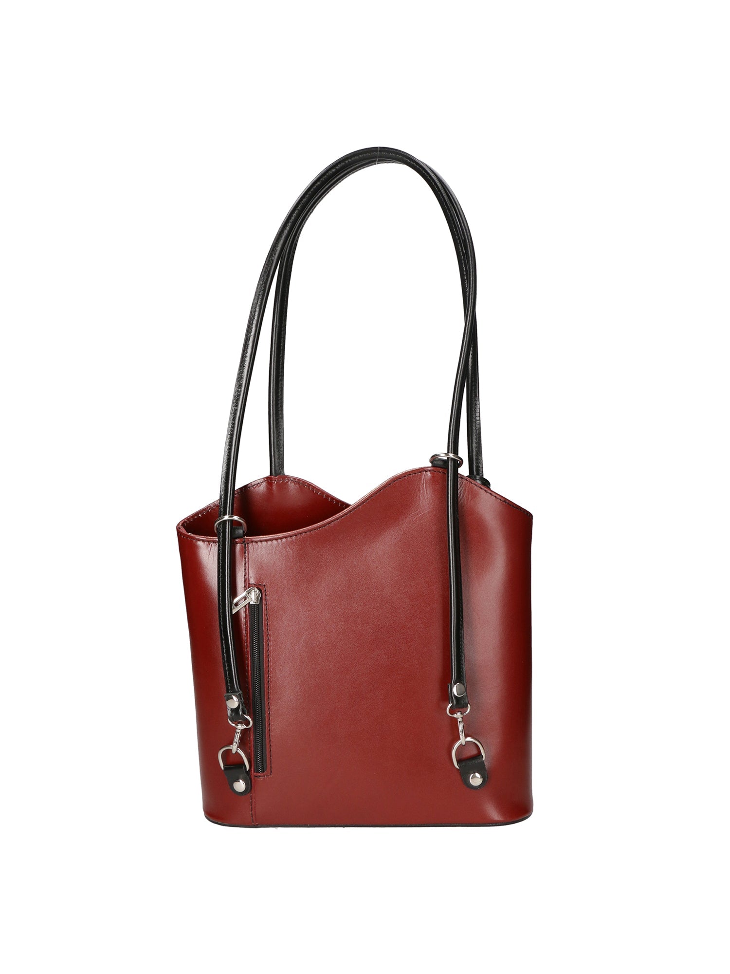 Fabiola Borsa a spalla da donna 100% pelle 9039-ROSSO NERO Chiara Ferretti