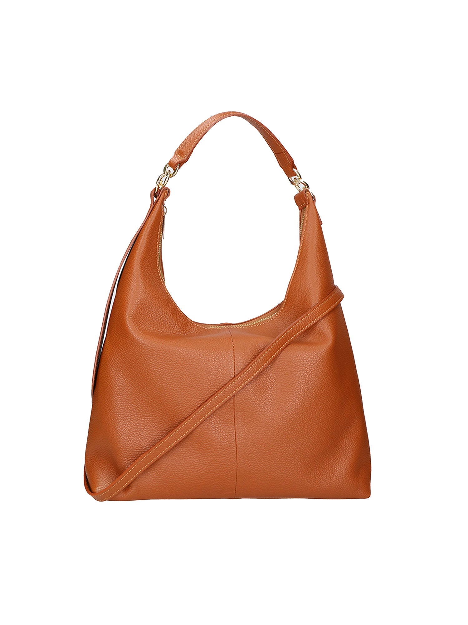 Ursula Borsa a spalla da donna Vera pelle 06673-D17 CUOIO SCURO Chiara Ferretti