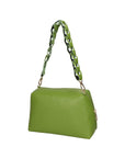 Livia Damen-Schultertasche aus echtem Leder, hergestellt in Italien, 16 x 26 x 9 cm