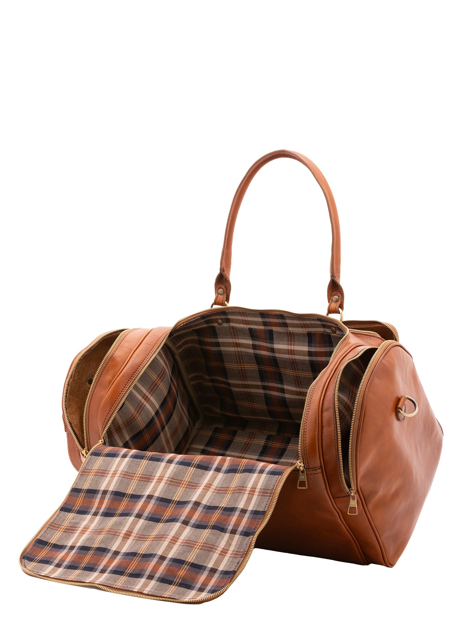Borsa da viaggio unisex in vera pelle 100% cotone 4045-MIELE Alessia Firenze