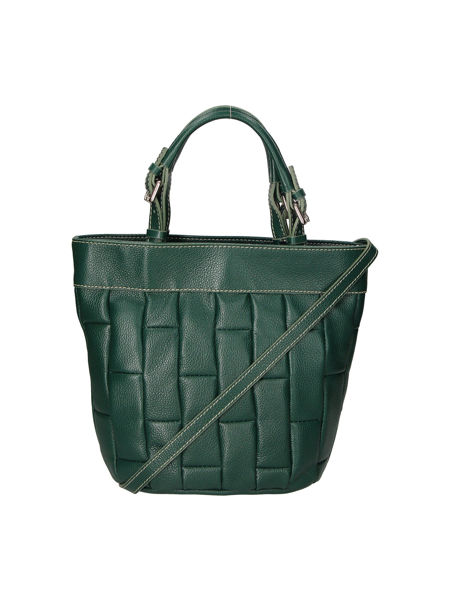 Olimpia Damenhandtasche aus echtem Leder, hergestellt in Italien, 24 x 28 x 14 cm