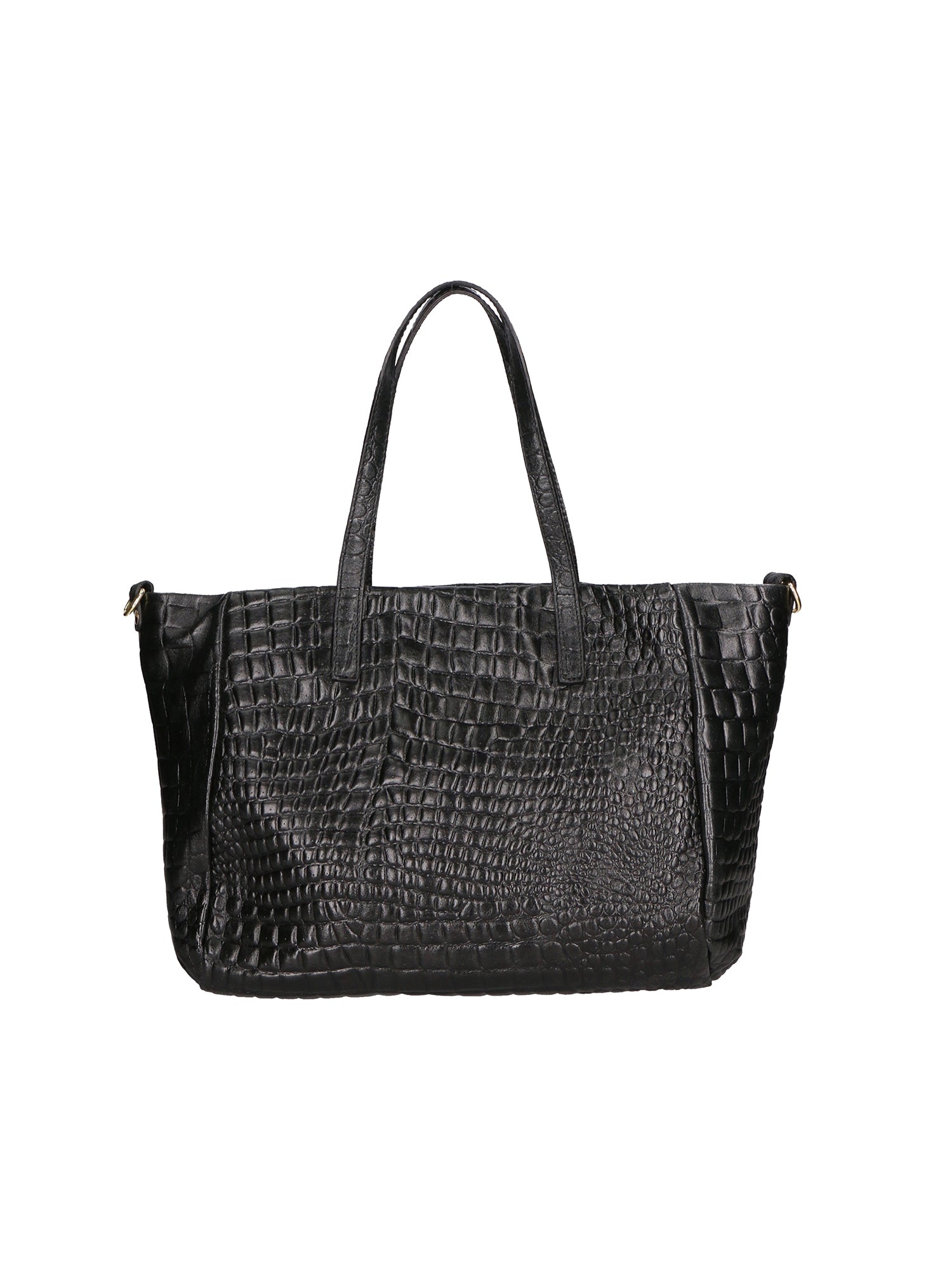 Lorella Borsa a spalla da donna Vera pelle croco 06499-019 NERO Chiara Ferretti