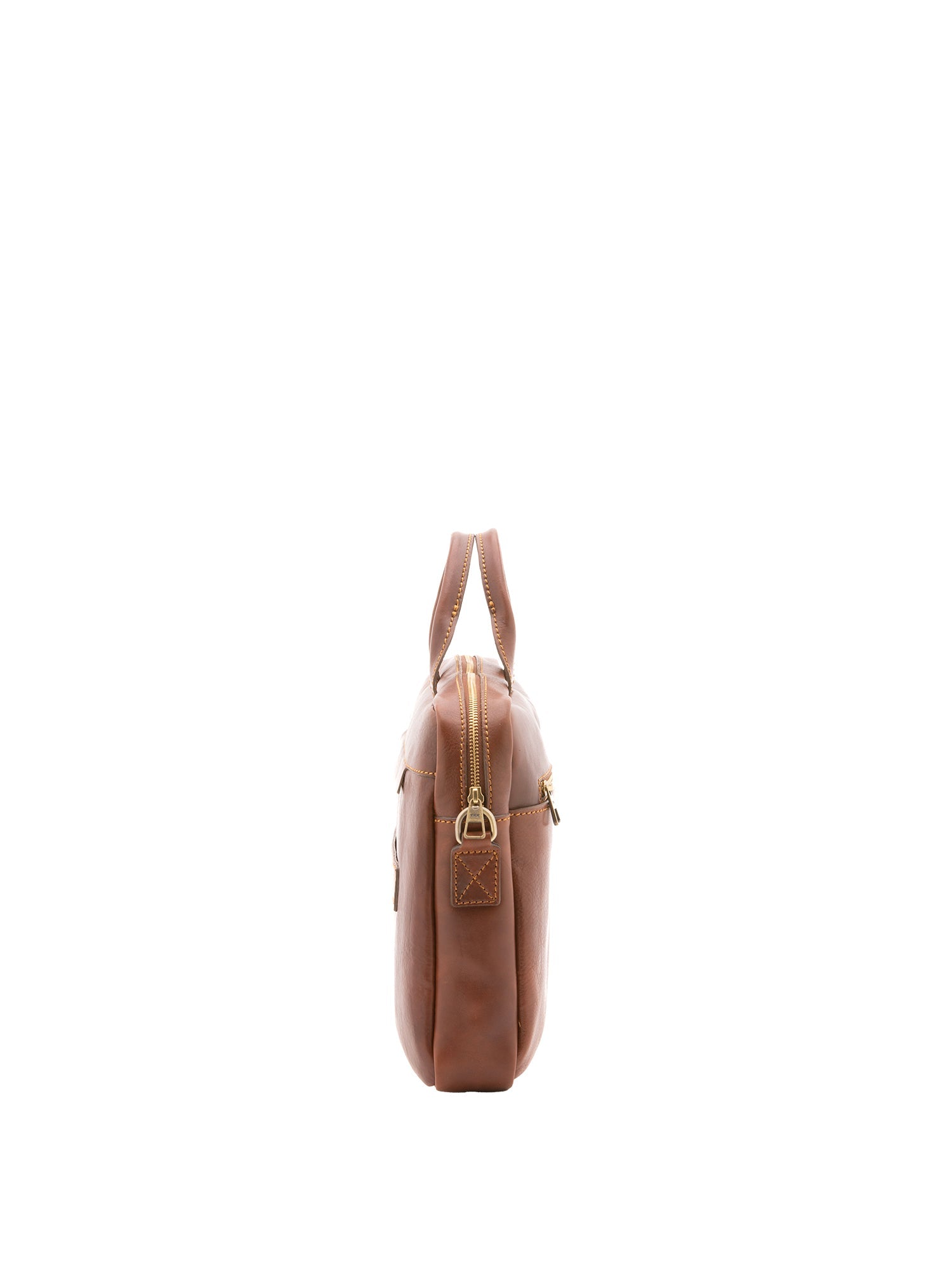 Borsa a mano unisex in vera pelle Made in Italy 4317-MARRONE Alessia Firenze