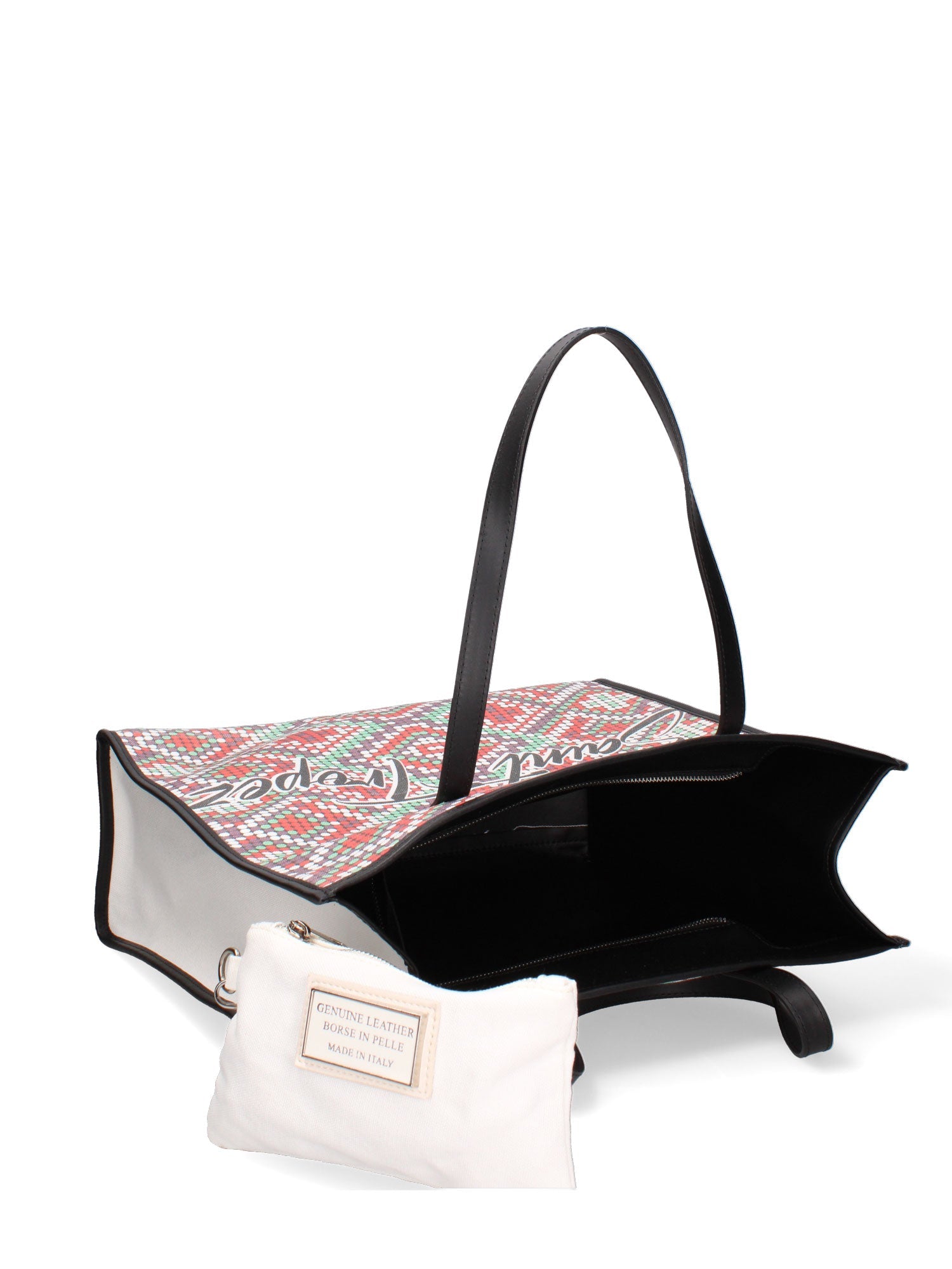 Mirabilia Borsa a mano donna Tela + Vera Pelle 5370-6-NERO Chiara Ferretti