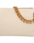 Ilda Borsa a spalla da donna Vera pelle 06110-D37 LATTE MILK Chiara Ferretti