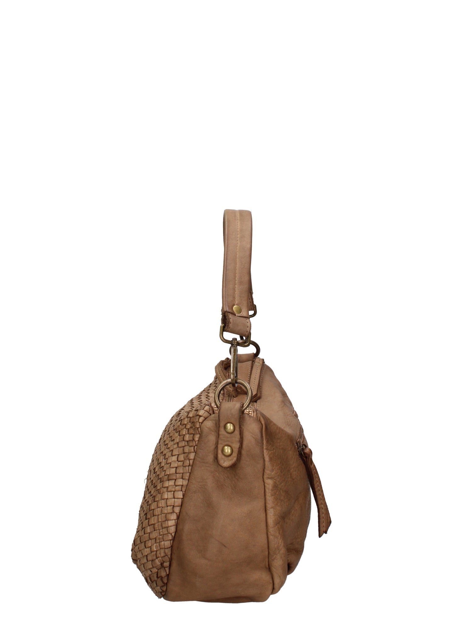 Novella Borsa a spalla da donna Vera pelle 7800-TAUPE Chiara Ferretti