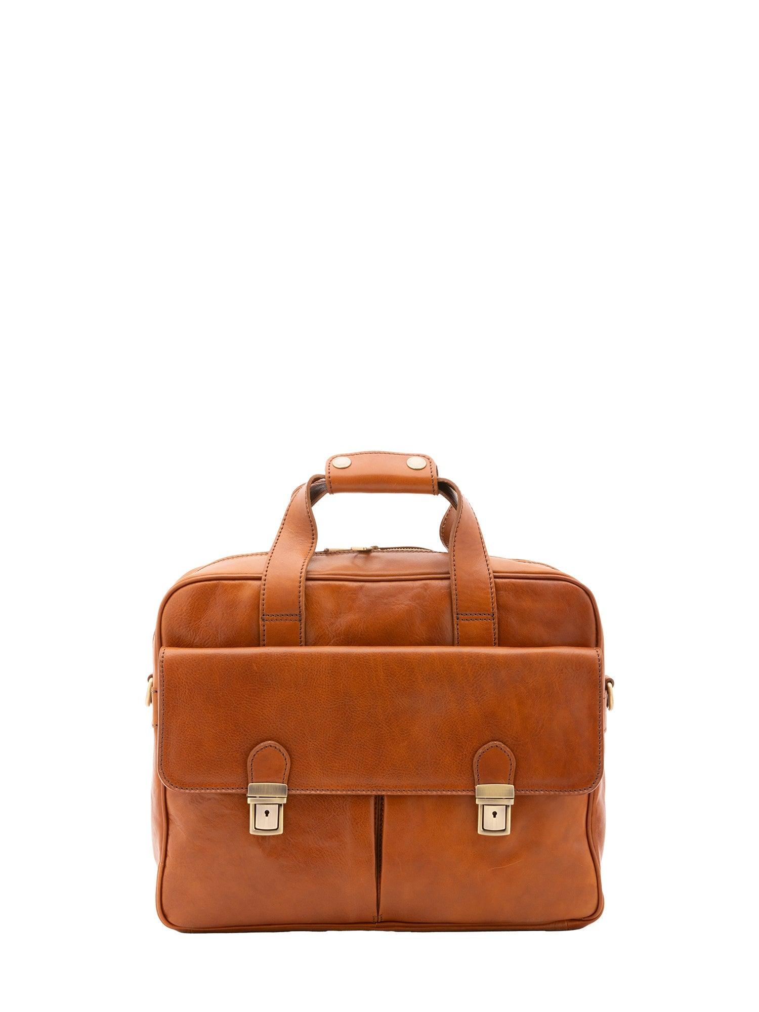 Borsa a mano unisex in vera pelle Made in Italy 4575-MIELE Alessia Firenze