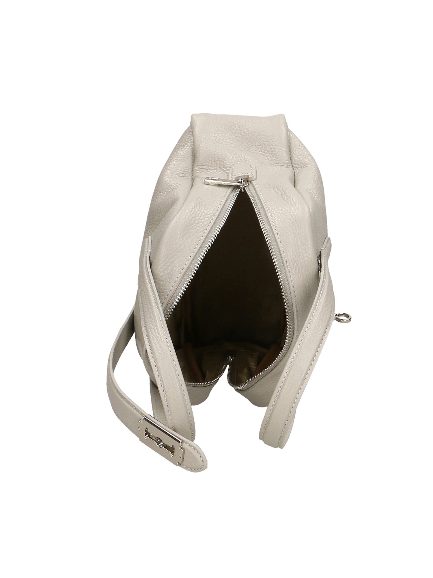 Orietta Borsa a mano da donna Vera pelle 01669-D86 GRIGIO PERLA PEARL GREY Chiara Ferretti
