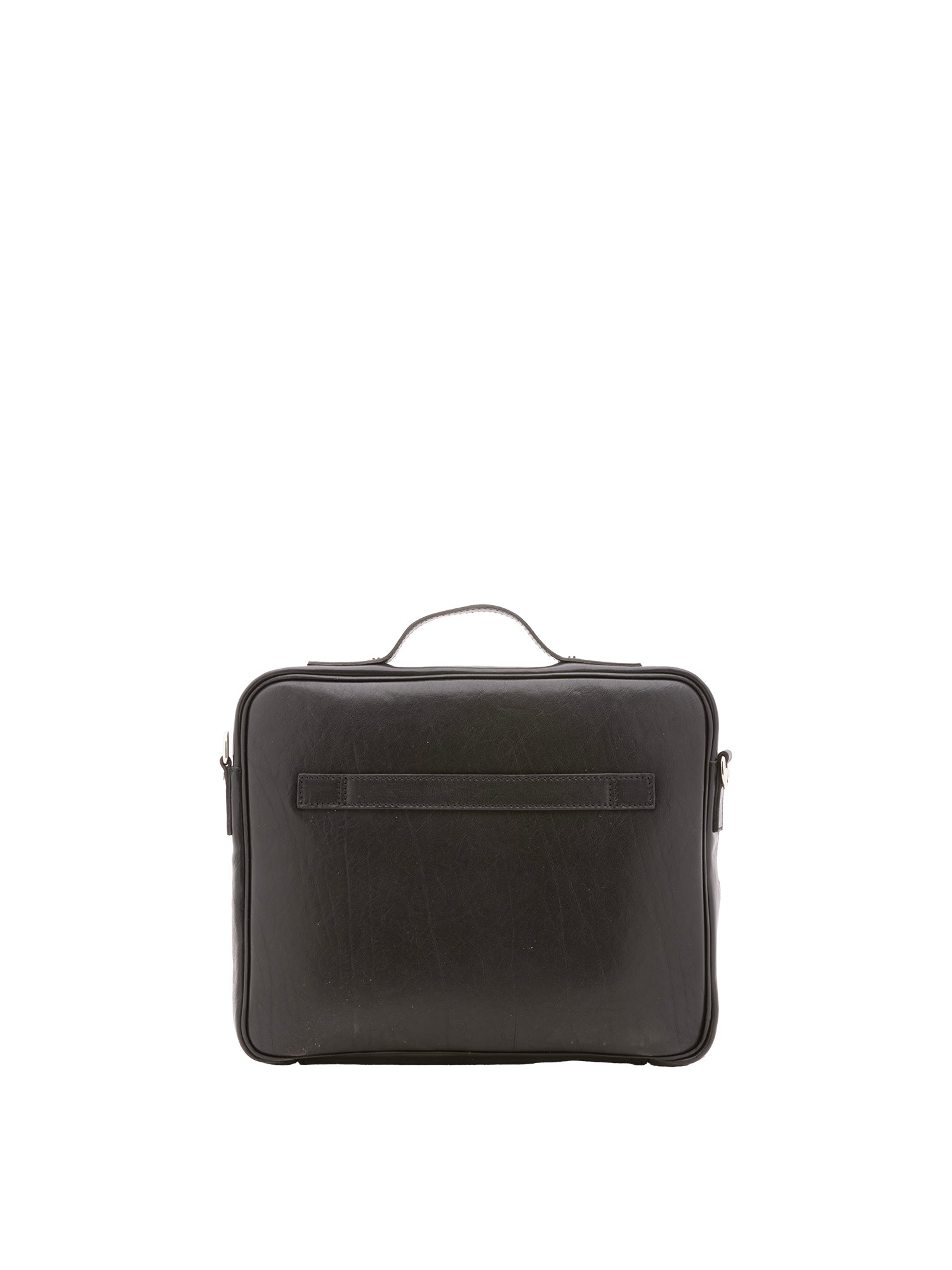 Borsa a mano unisex in vera pelle Made in Italy 4542-NERO Alessia Firenze