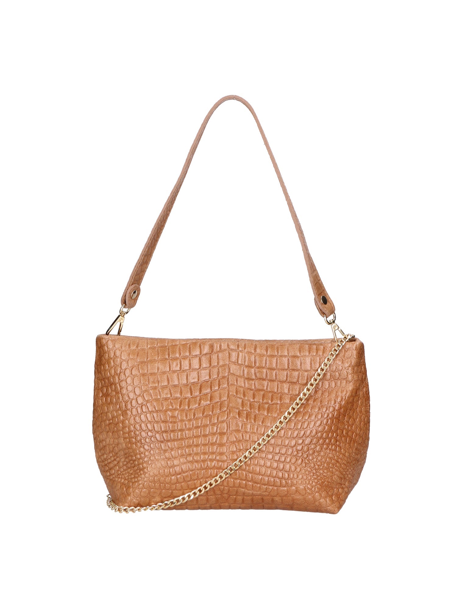 Lorelei Borsa a spalla da donna Vera pelle croco 06498-041 MARRONE Chiara Ferretti