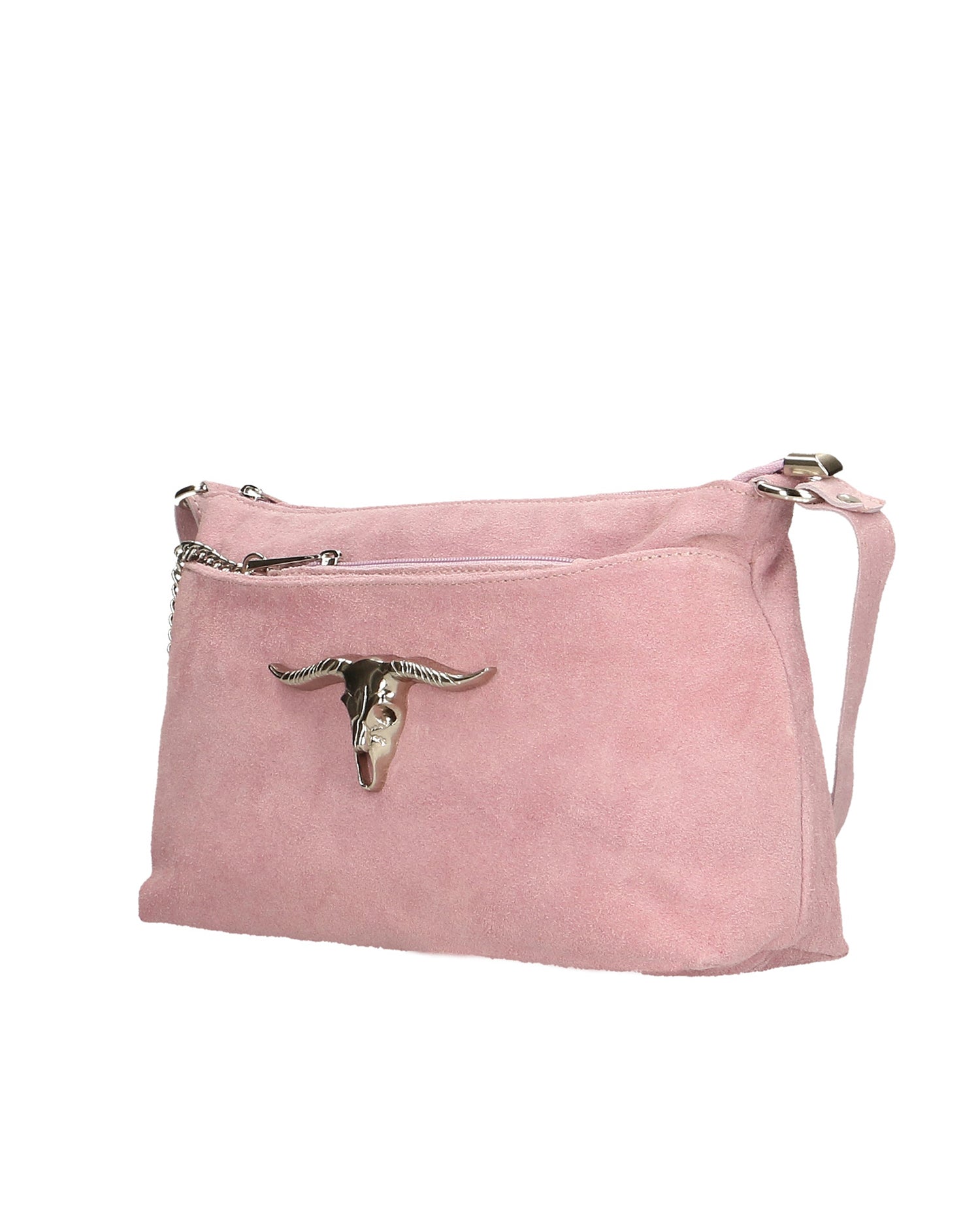 Embera Elite Borsa a tracolla donna Vera pelle scamosciata 8650-ROSA Chiara Ferretti