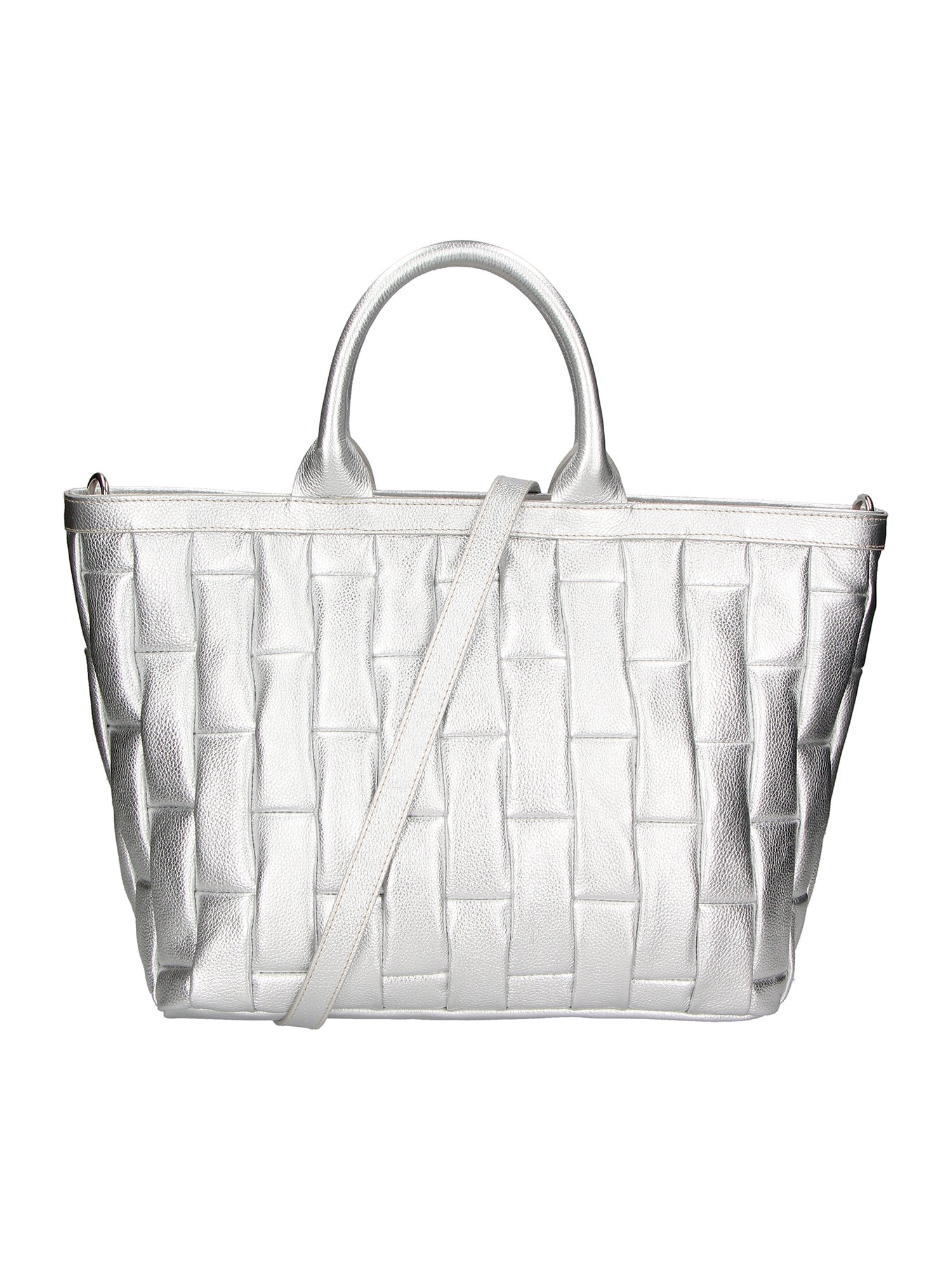 Olivia Borsa a mano da donna 100% pelle KAN 05-ARGENTO Chiara Ferretti