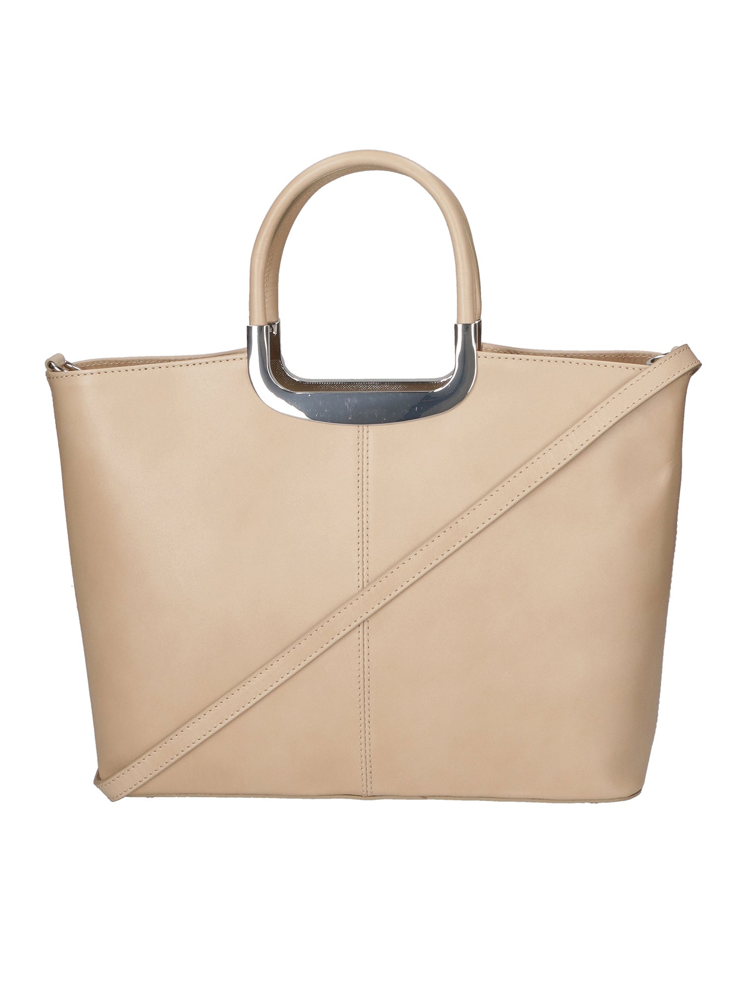 Francesca Borsa a mano da donna 100% pelle 9133-FANGO TAUPE Chiara Ferretti