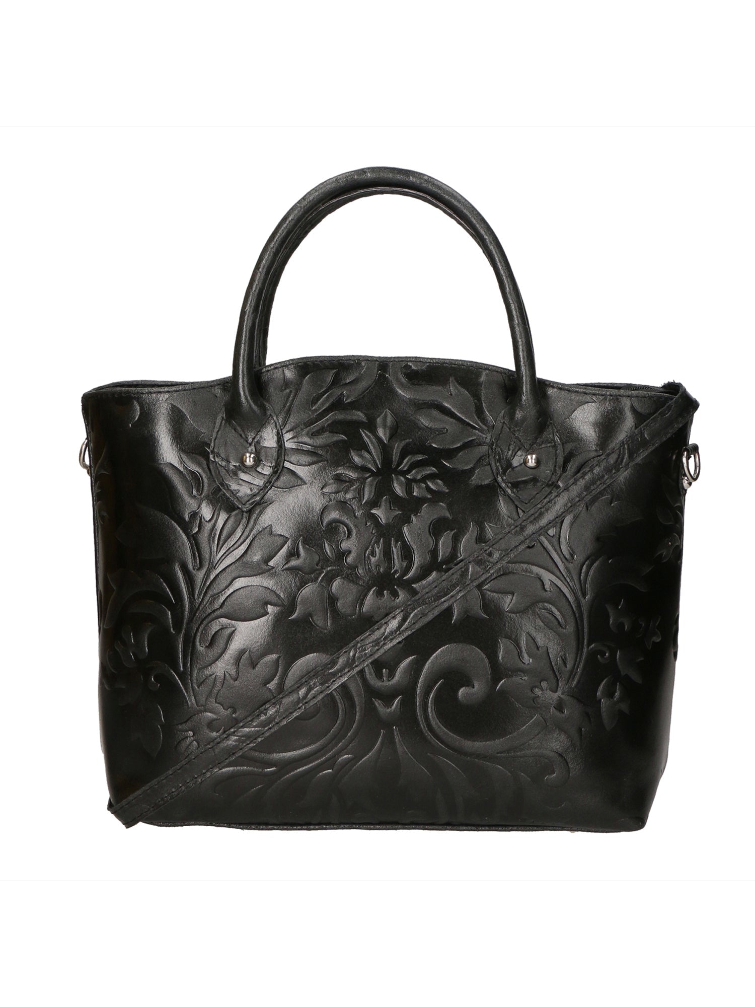 Enza Damenhandtasche aus echtem Leder, hergestellt in Italien, 27 x 32 x 13 cm