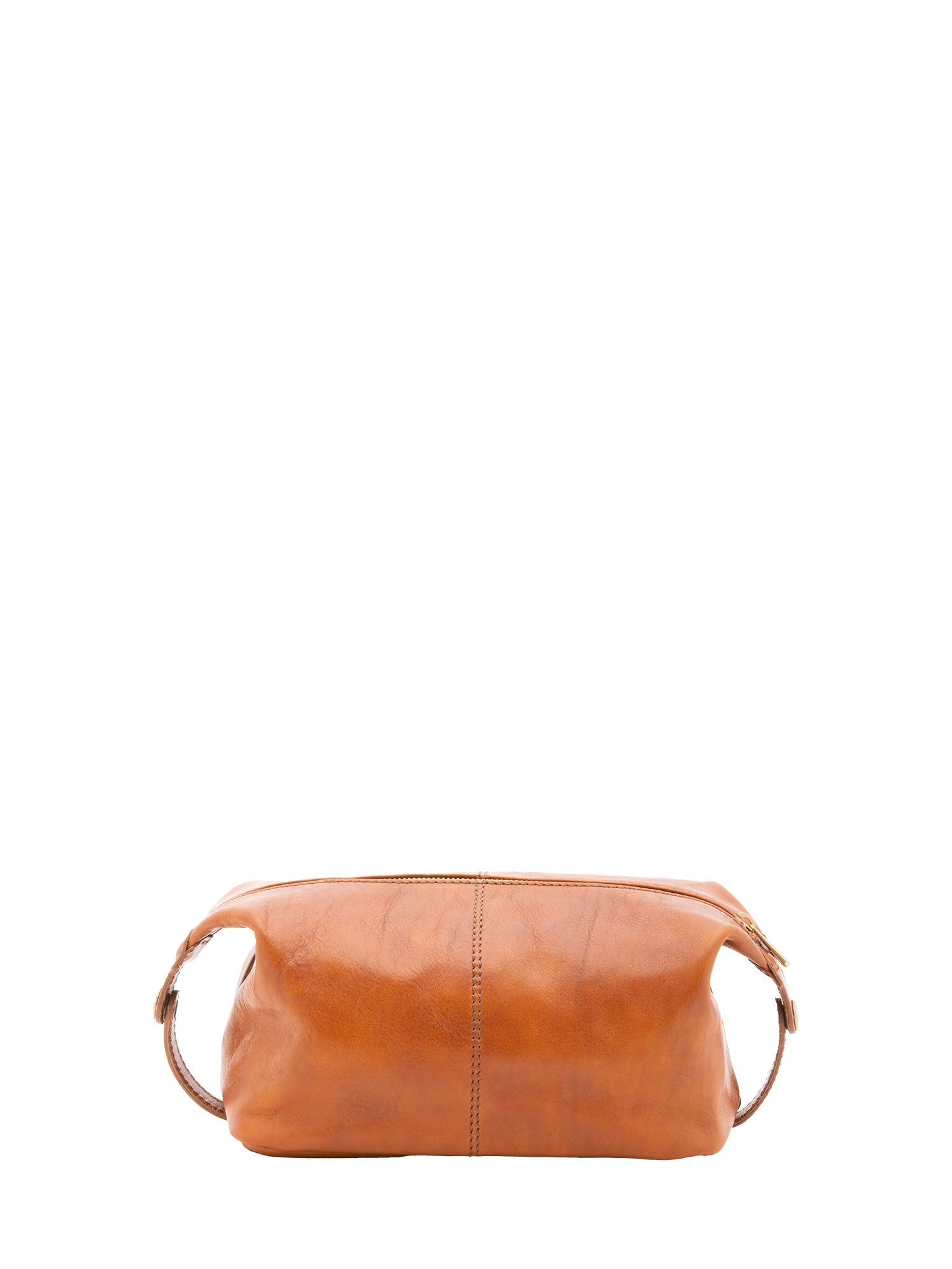Pochette unisex in vera pelle Made in Italy 4404-MIELE Alessia Firenze