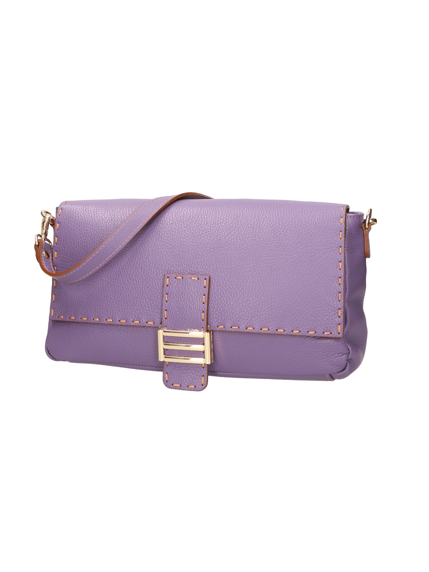 Walda Damen-Schultertasche aus echtem Leder, hergestellt in Italien, 34 x 17,5 x 10 cm