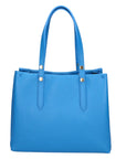Iris Borsa a spalla da donna 100% pelle 06245-D222 BLU ASTER Chiara Ferretti